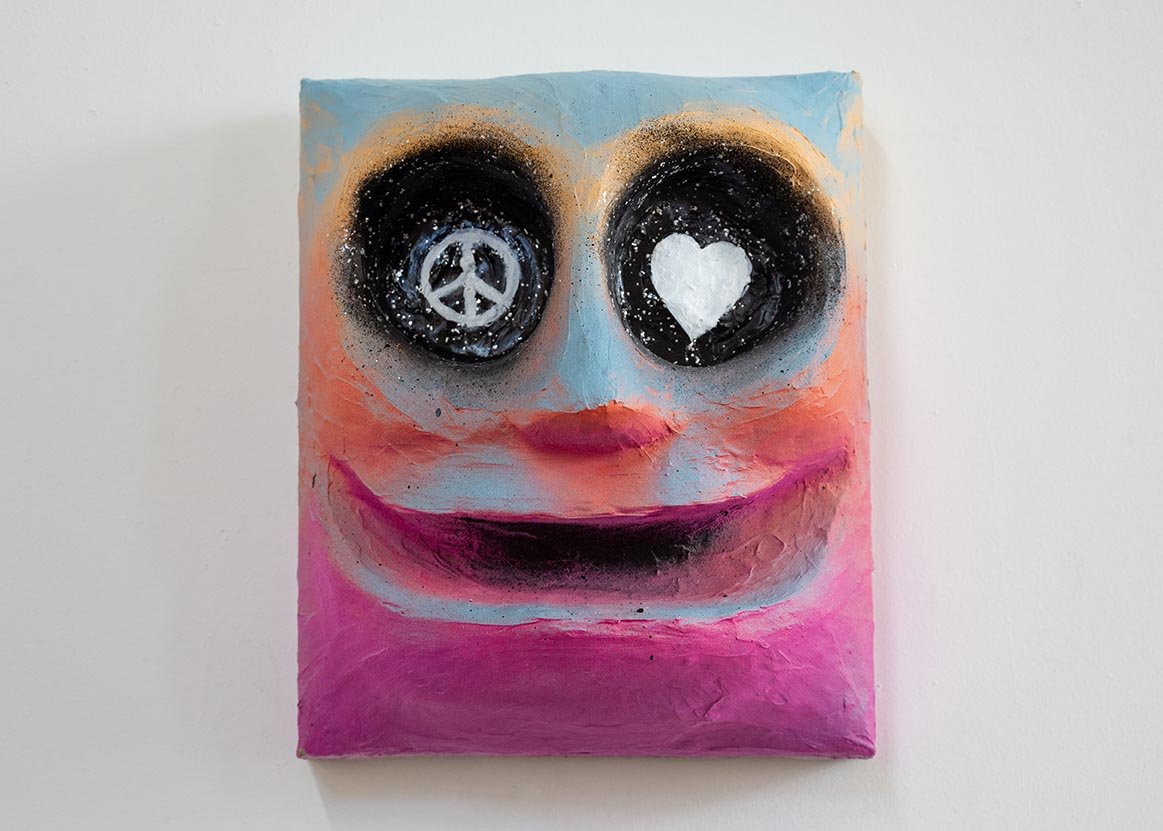Front View of Sugar Small 3D sculpted Canvas Painting