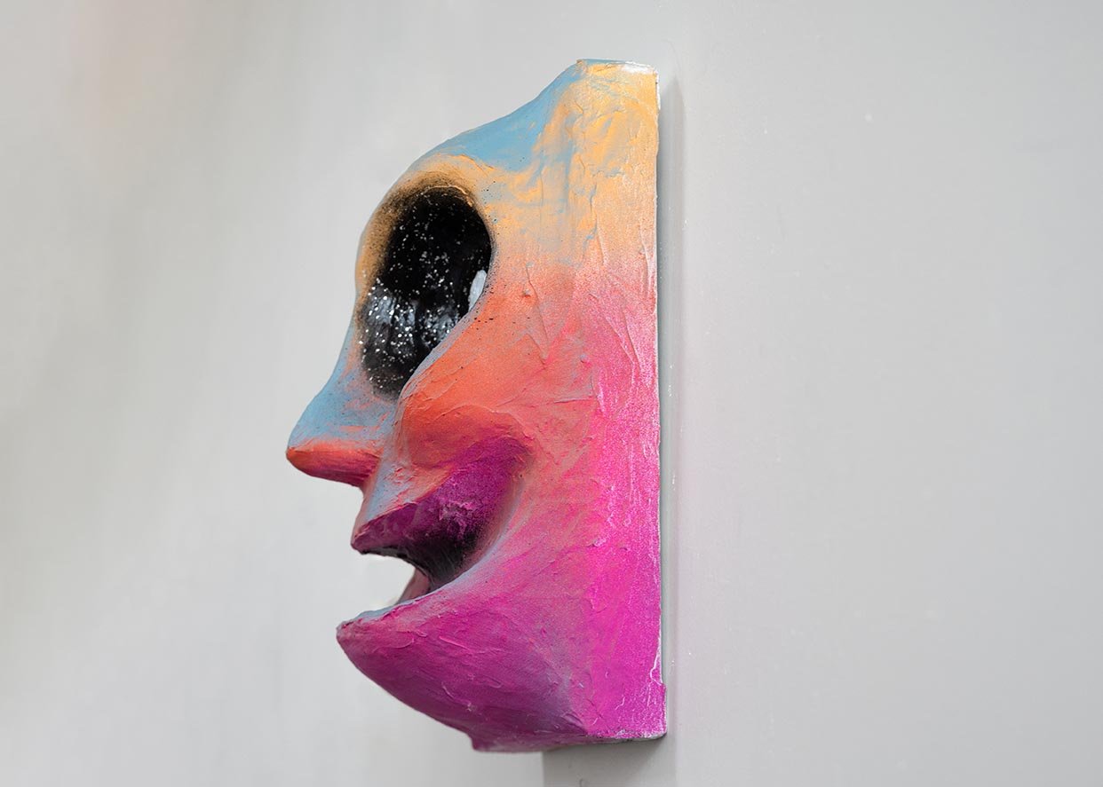 Side View of Sugar Small 3D sculpted Canvas Painting