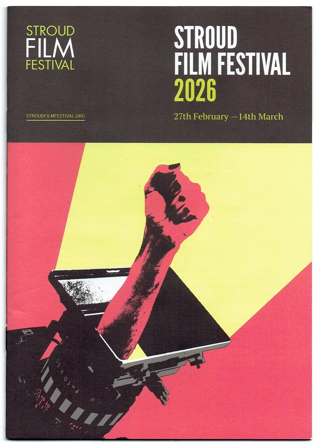 Stroud Film Festival programme book cover, 2026