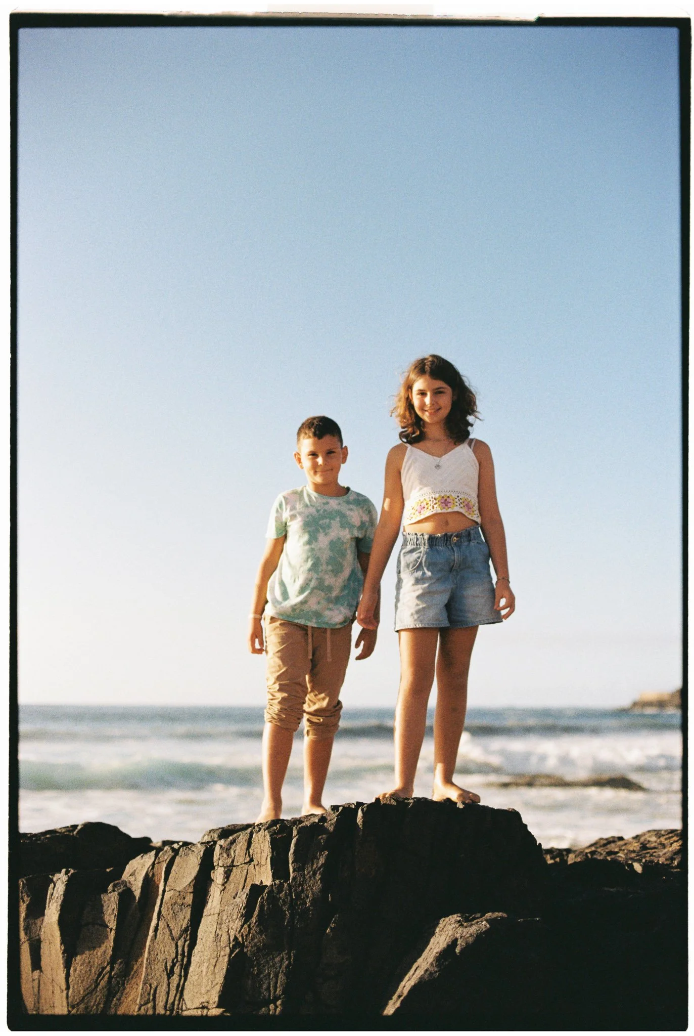 Family portrait photographed in natural light in Tenerife
