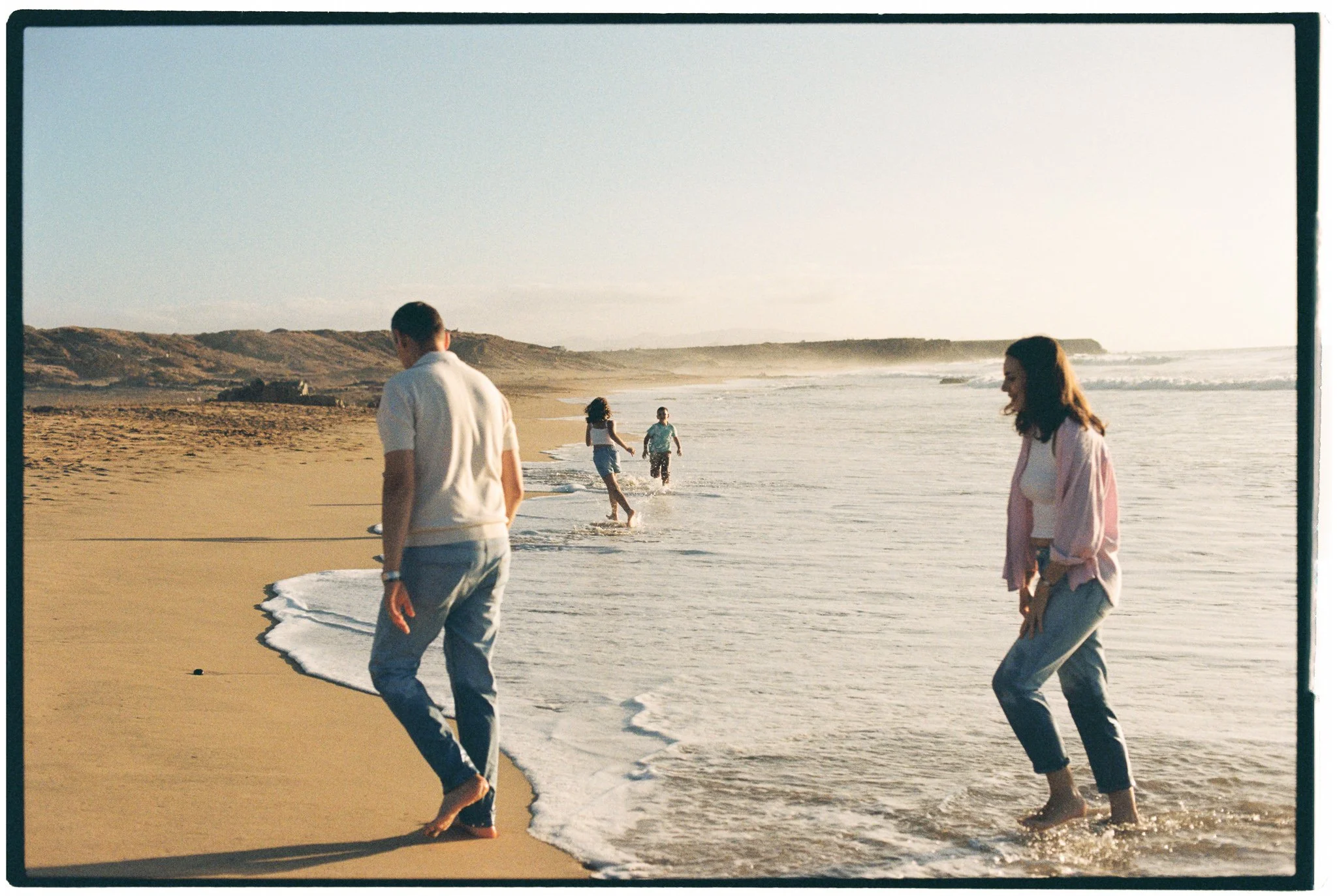 Natural family portrait photographed outdoors in Tenerife