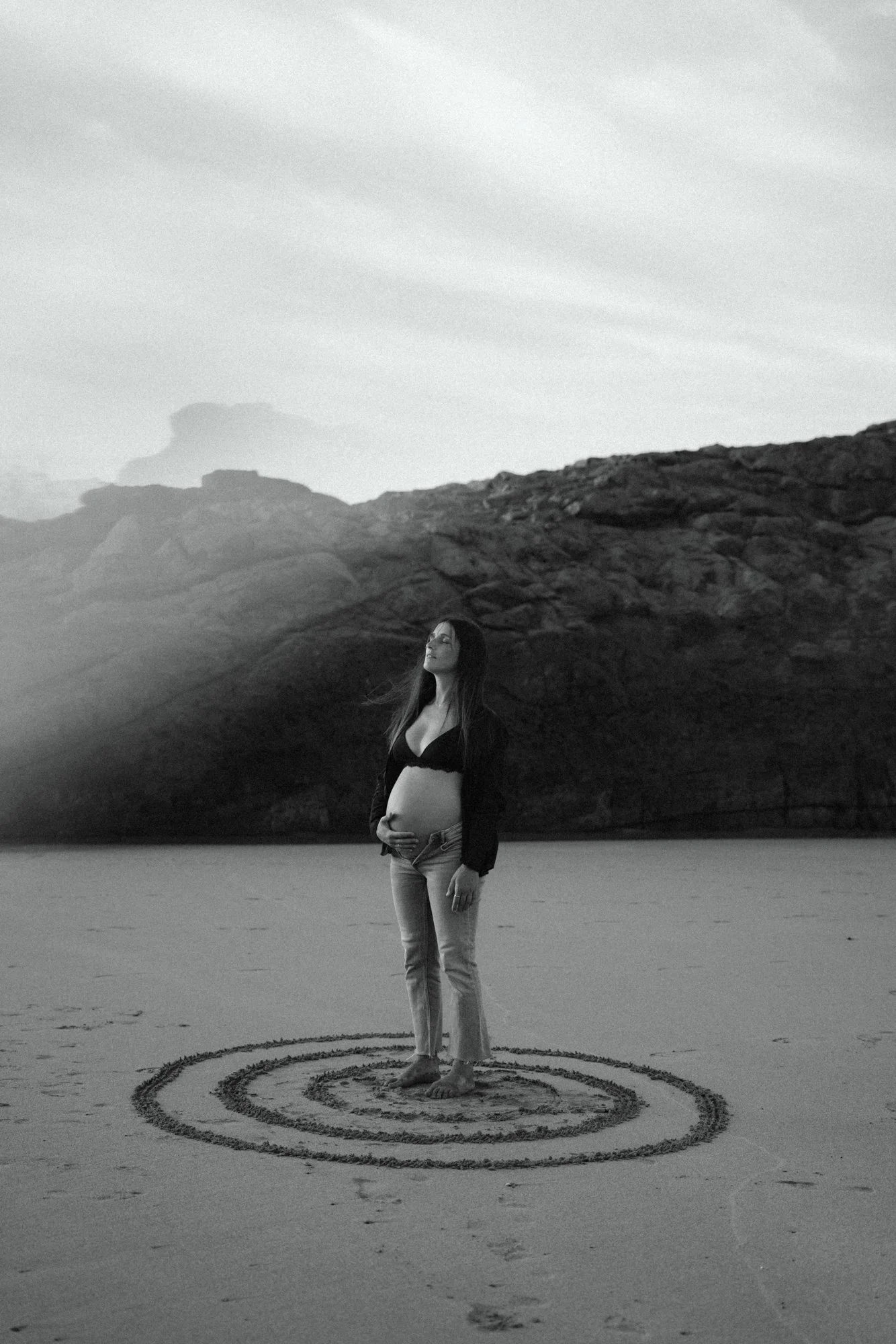 Pregnancy photography session on film in Tenerife