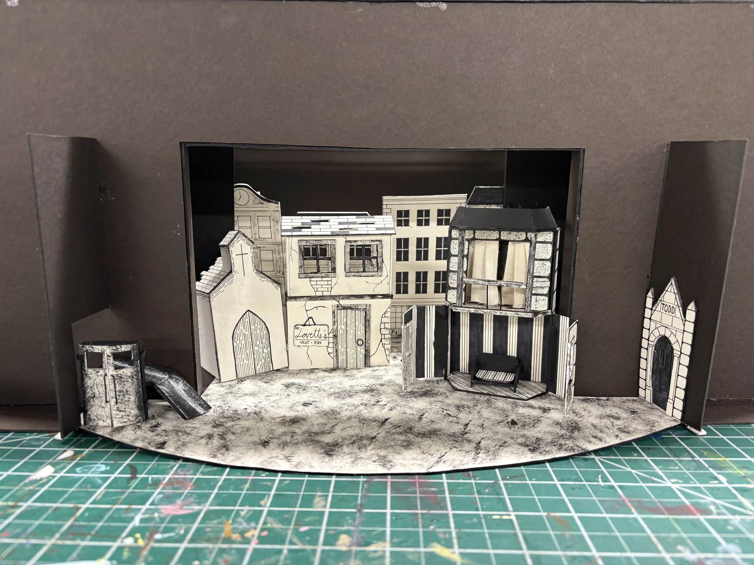 "Sweeney Todd" Judge's House Interior Set Model (0'-1/4" = 1'-0")