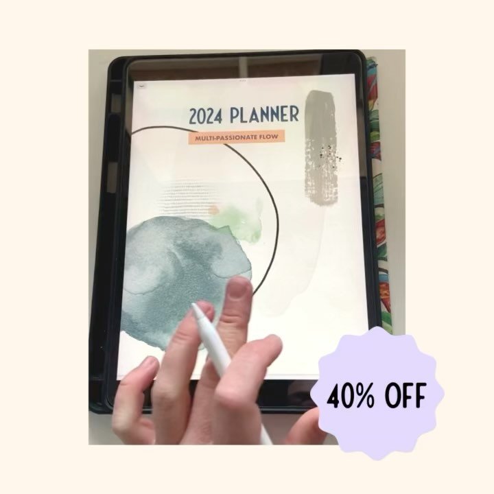 My Black Friday and Cyber Monday deals are now live! 🚀 Here are the deets! 👇

✨ 2024 Multi-Passionate Flow Digital Planner - 40% off
Unlock your spirit of multipassionate entrepreneurship with the 2024 Multi-Passionate Flow Digital Planner. Your ul