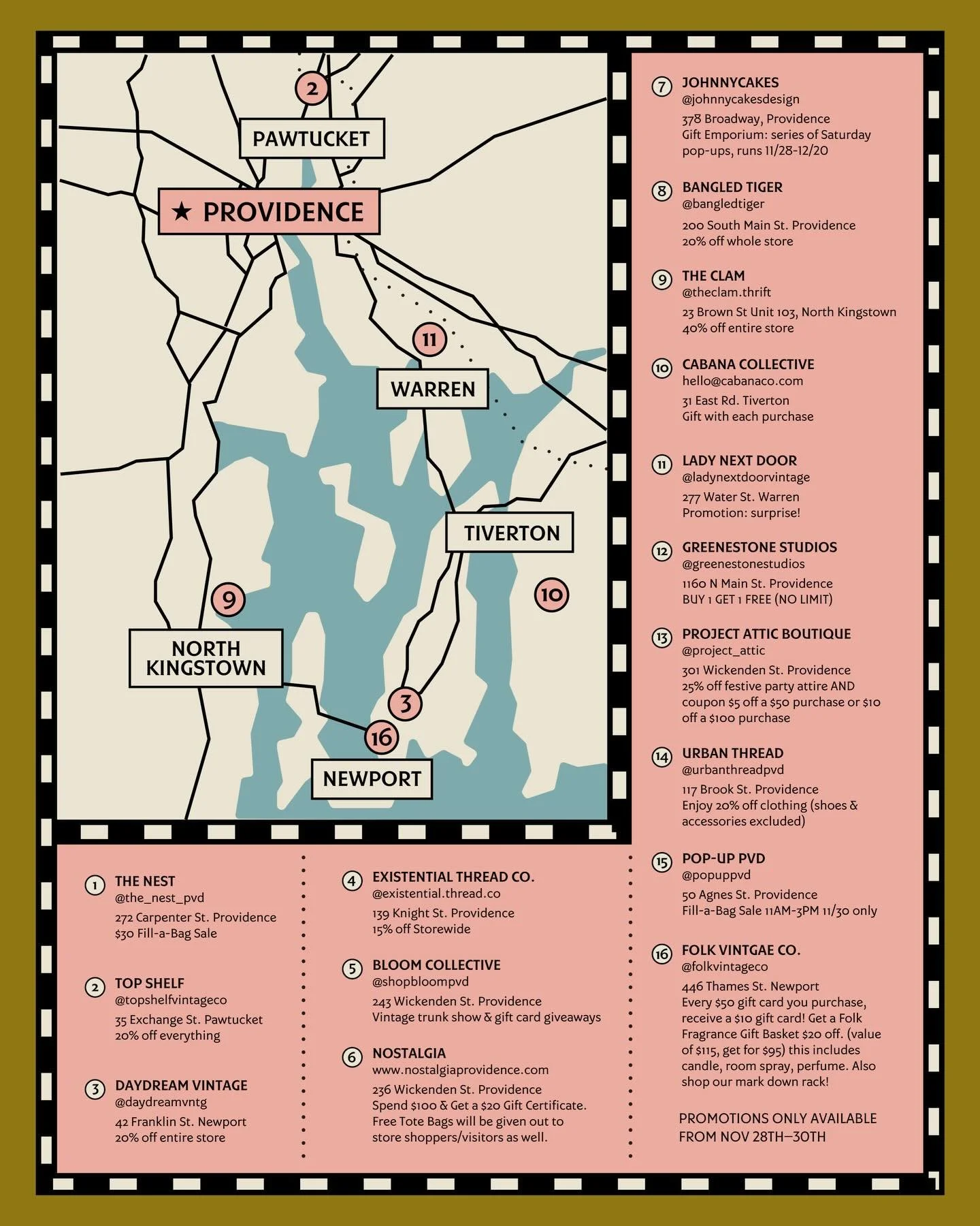 ✨save &amp; share this post✨ 💛🐅
holiday sustainable shopping guide
@the_nest_pvd @topshelfvintageco @daydreamvntg @existential.thread.co @shopbloompvd @nostalgiapvd @johnnycakesdesign @theclam.thrift @cabana__co @ladynextdoorvintage greenstone stud