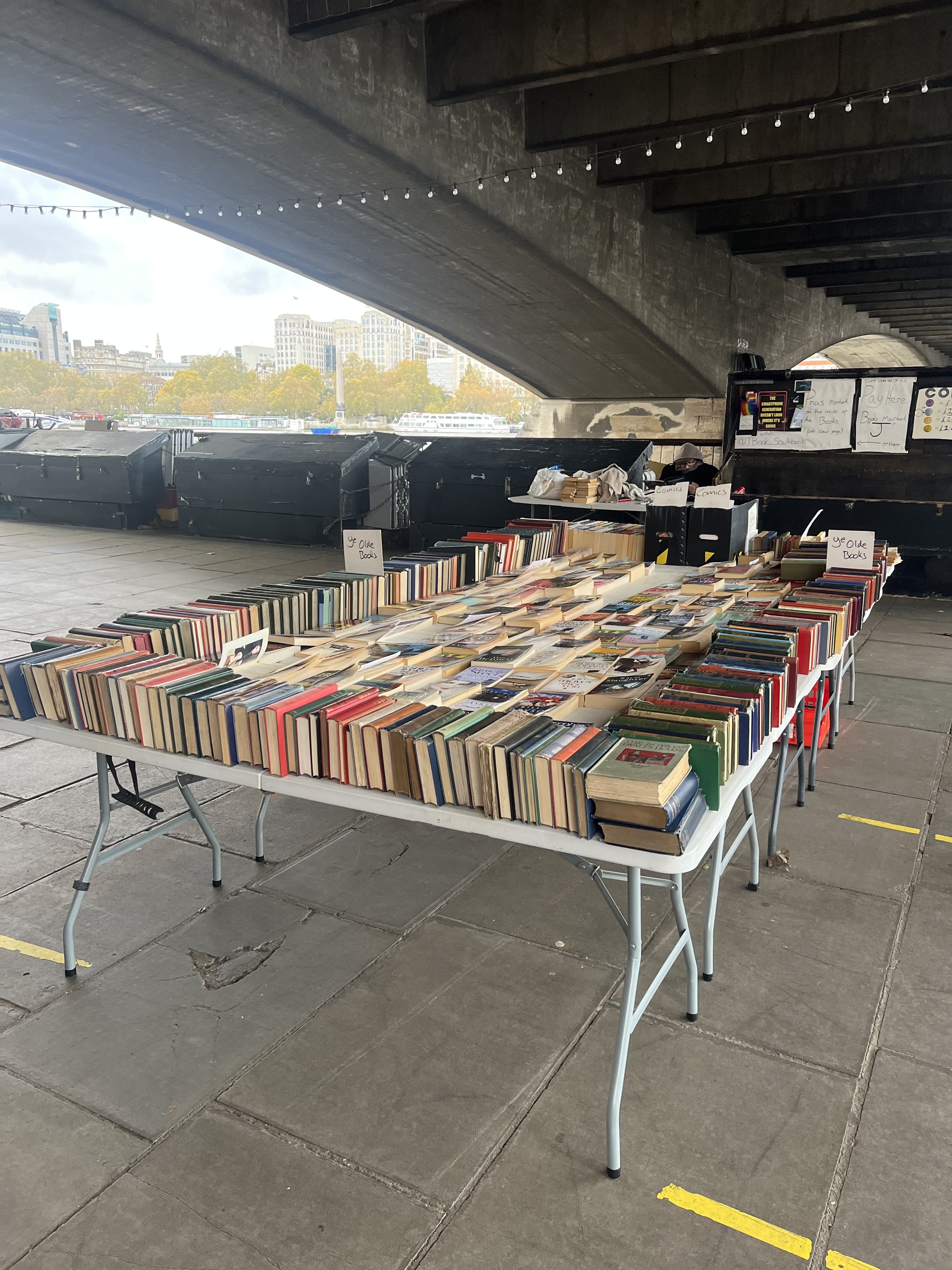 Pop-up book sale - South Bank, London