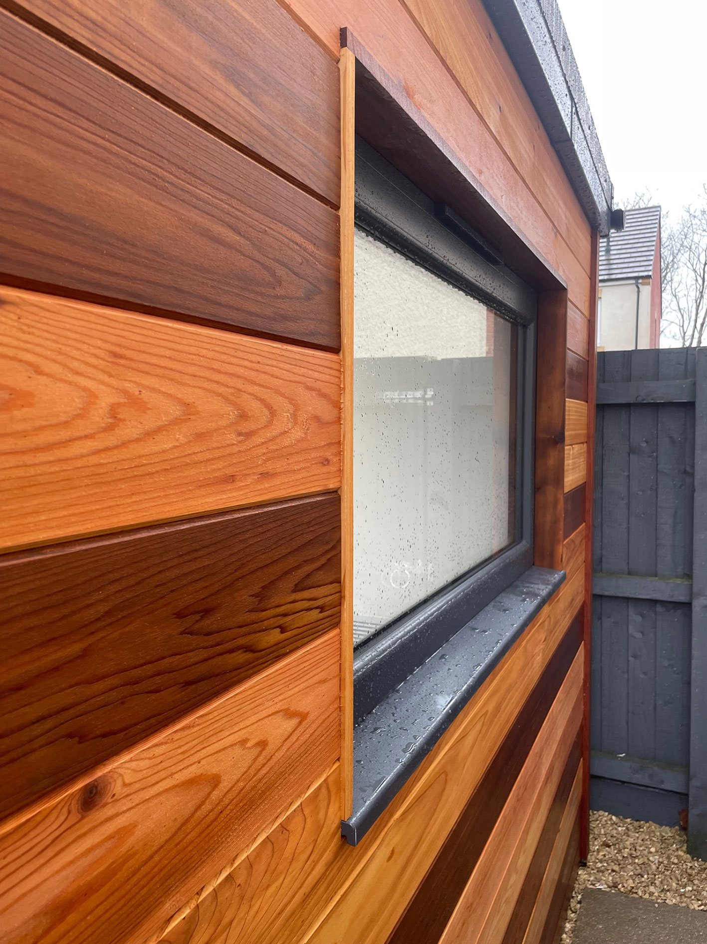  A rustic wooden outdoor room. 