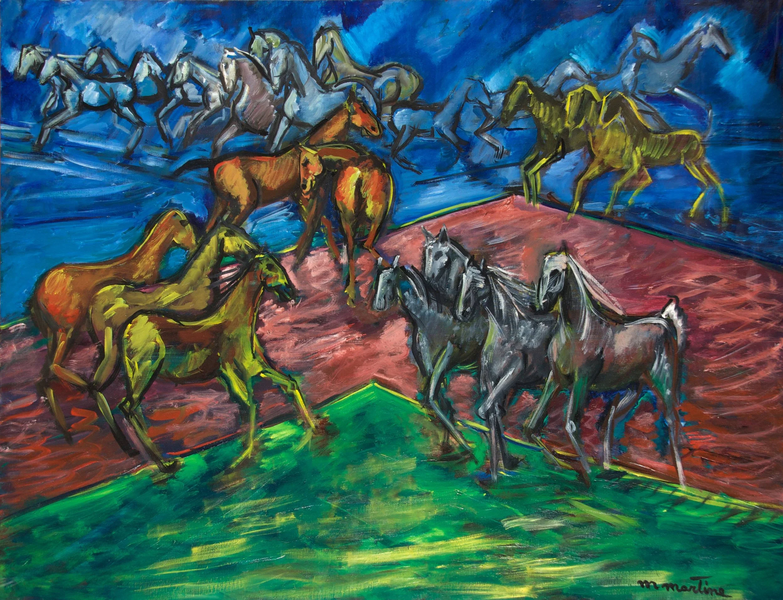 La Quadrille des chevaux, 1998 © Bertrand Michau