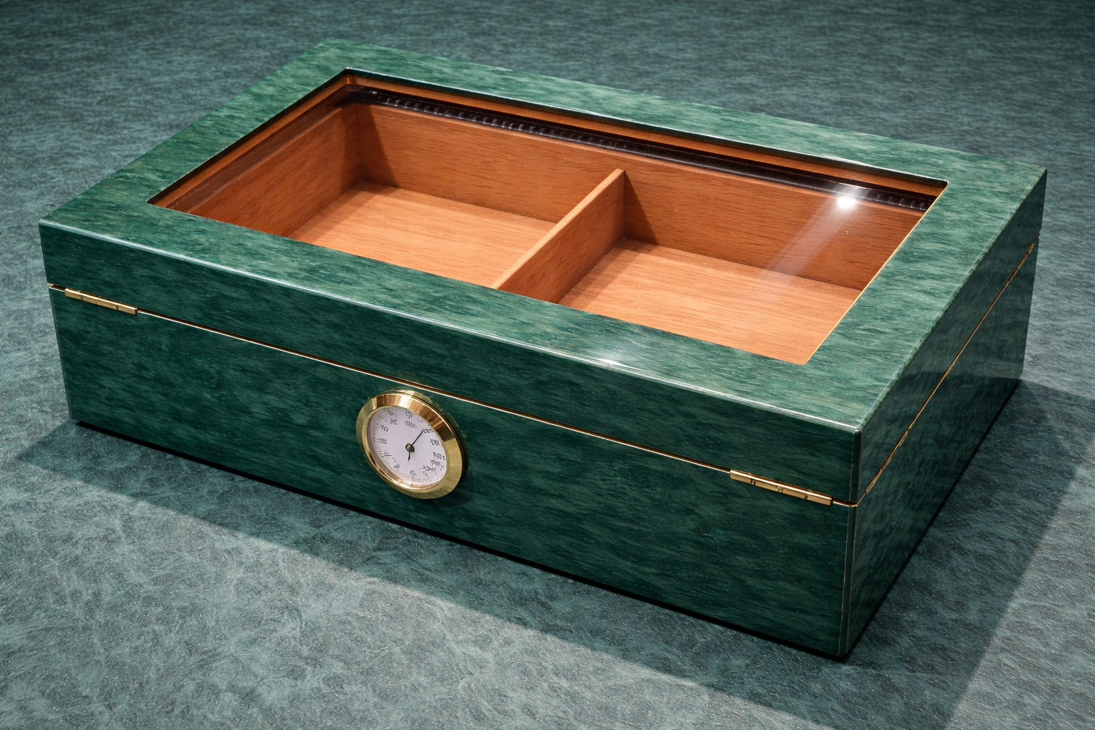 Green Birdseye Maple Cigar Humidor