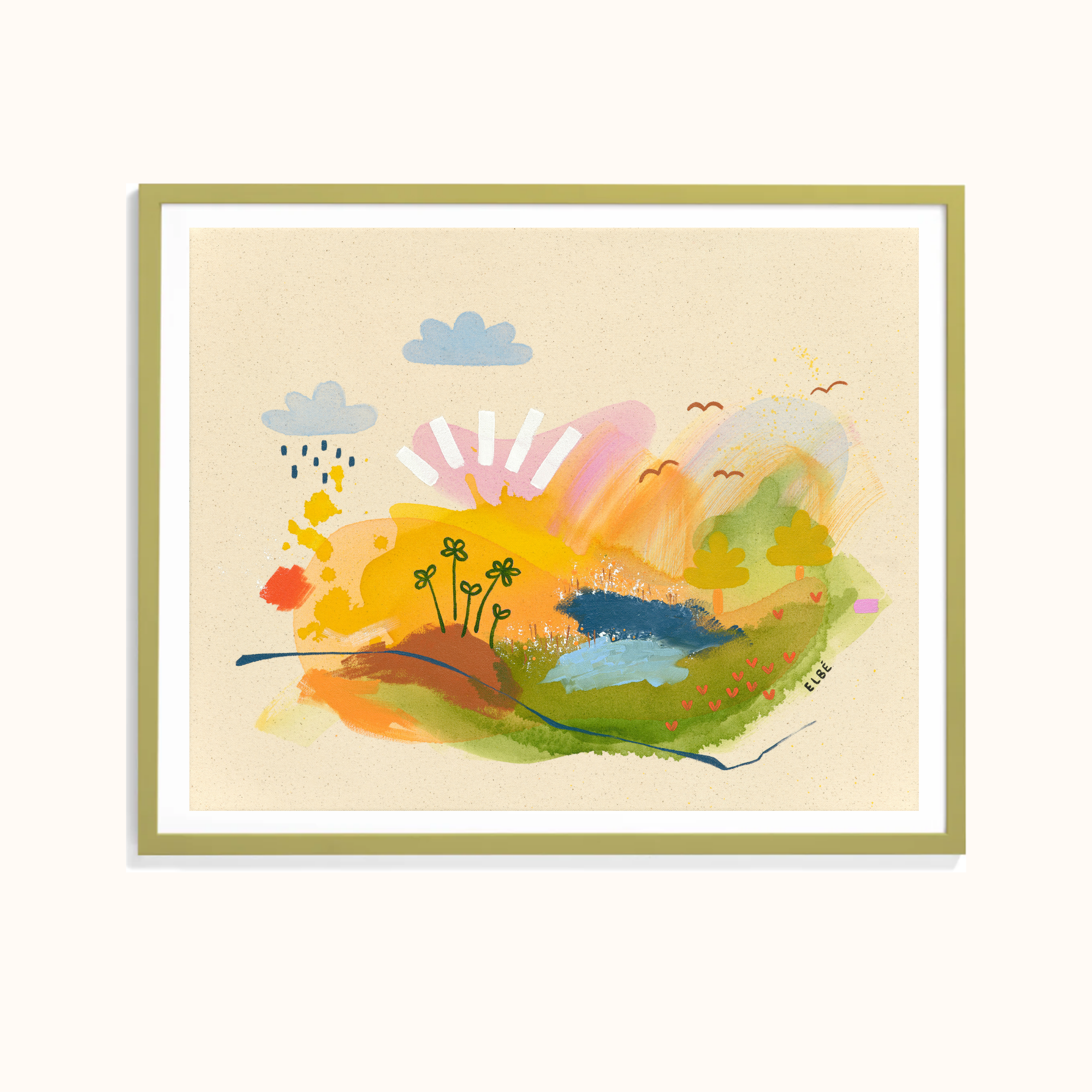 Promenade au bord de l'étang - Reproduction