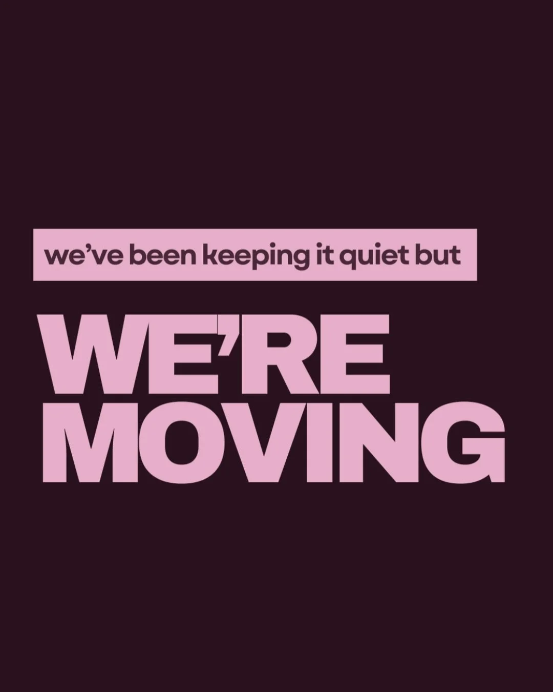 We're letting you know.....New Space, New Vibes? 😌