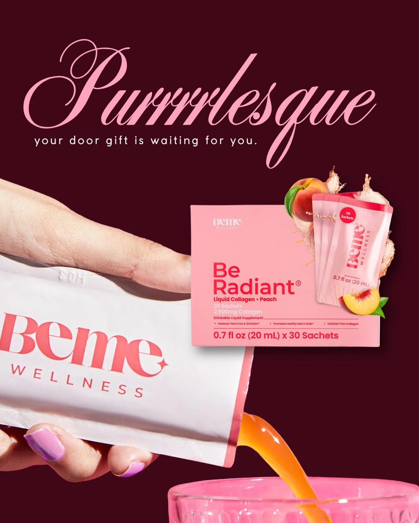 Purrrlesque Night girlies, your door gift is waiting for you 💋 we've got 50 boxes to give out ❤️

Big love to @beme.wellness for sponsoring their BE Radiant Collagen 💕