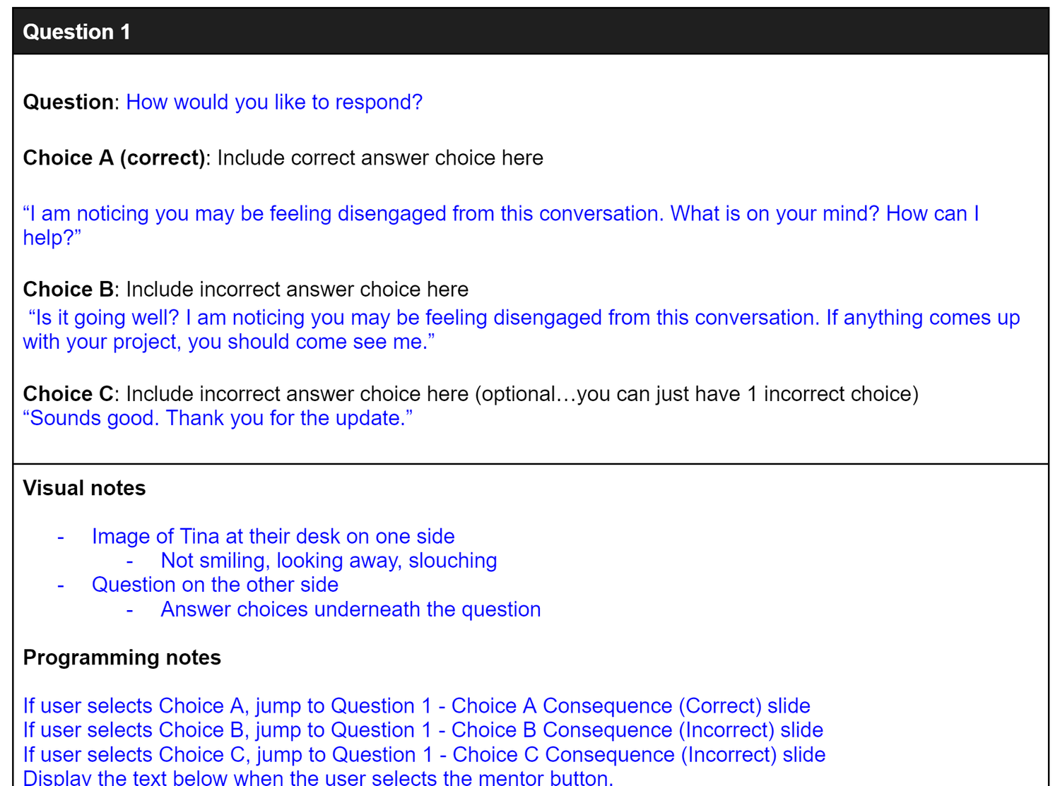 Scenario Based eLearning — Isabella Hashimoto - Instructional Designer