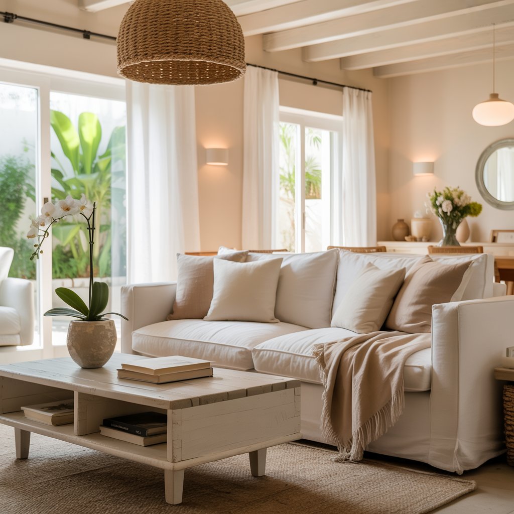 Where calm meets comfort ✨ Creating a space that feels like a breath of fresh air.