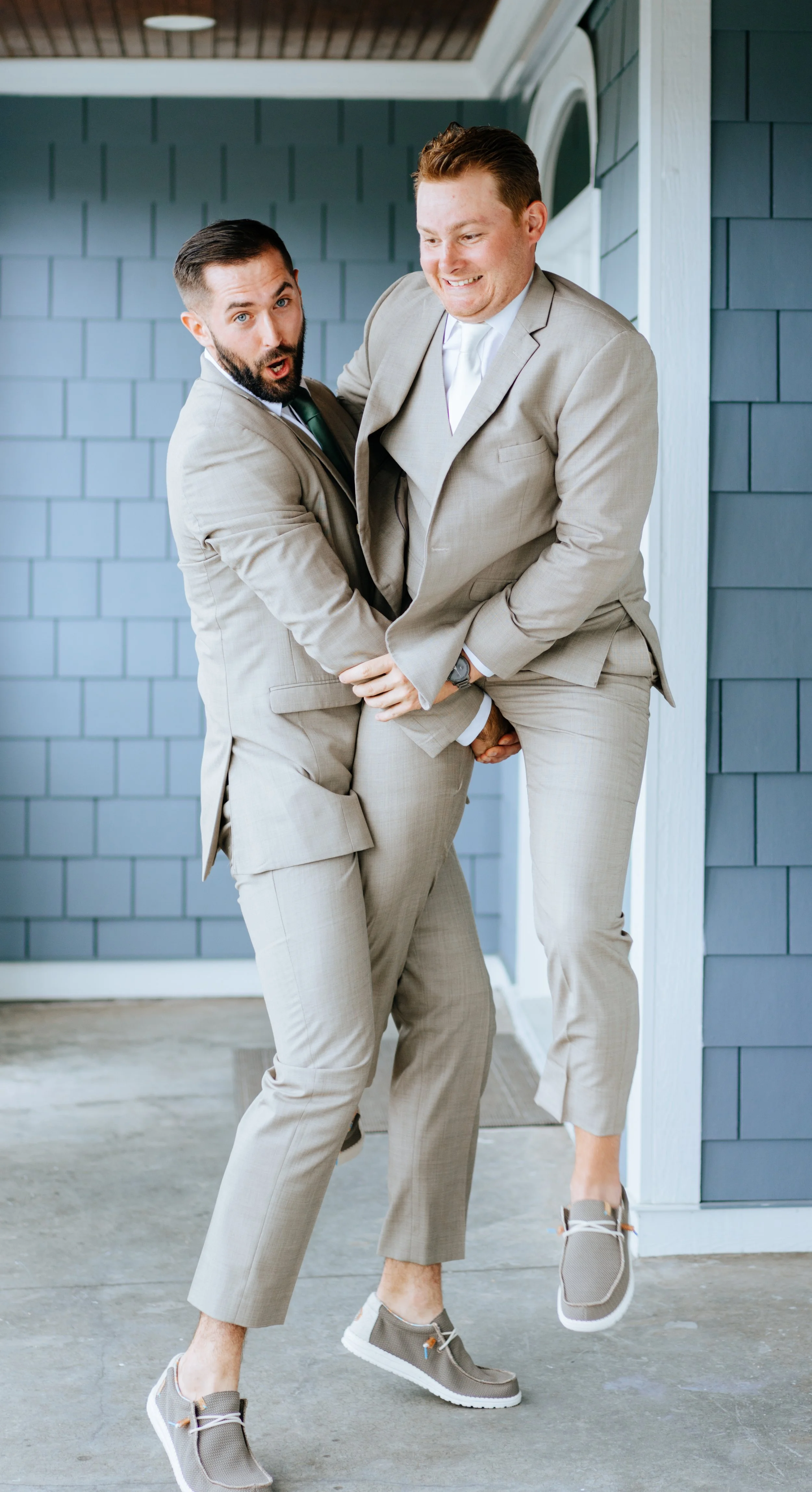 Nothing like brotherly love and getting excited to see your future wife