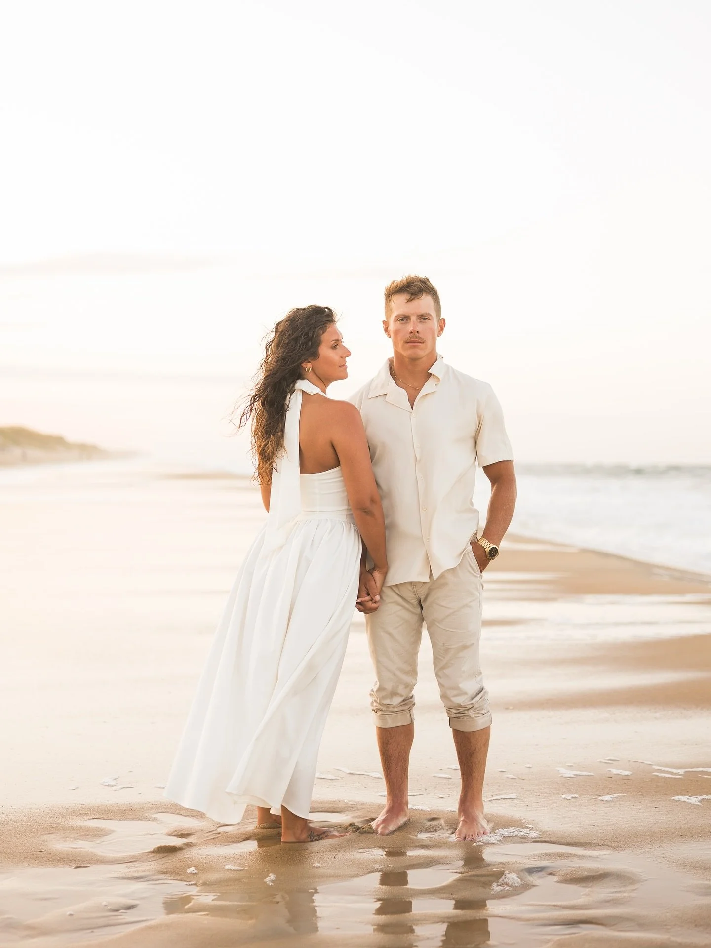 The most perfect evening in south Nags Head with Haleigh &amp; Brock for their engagement session! #outerbanks #outerbanksengagement
