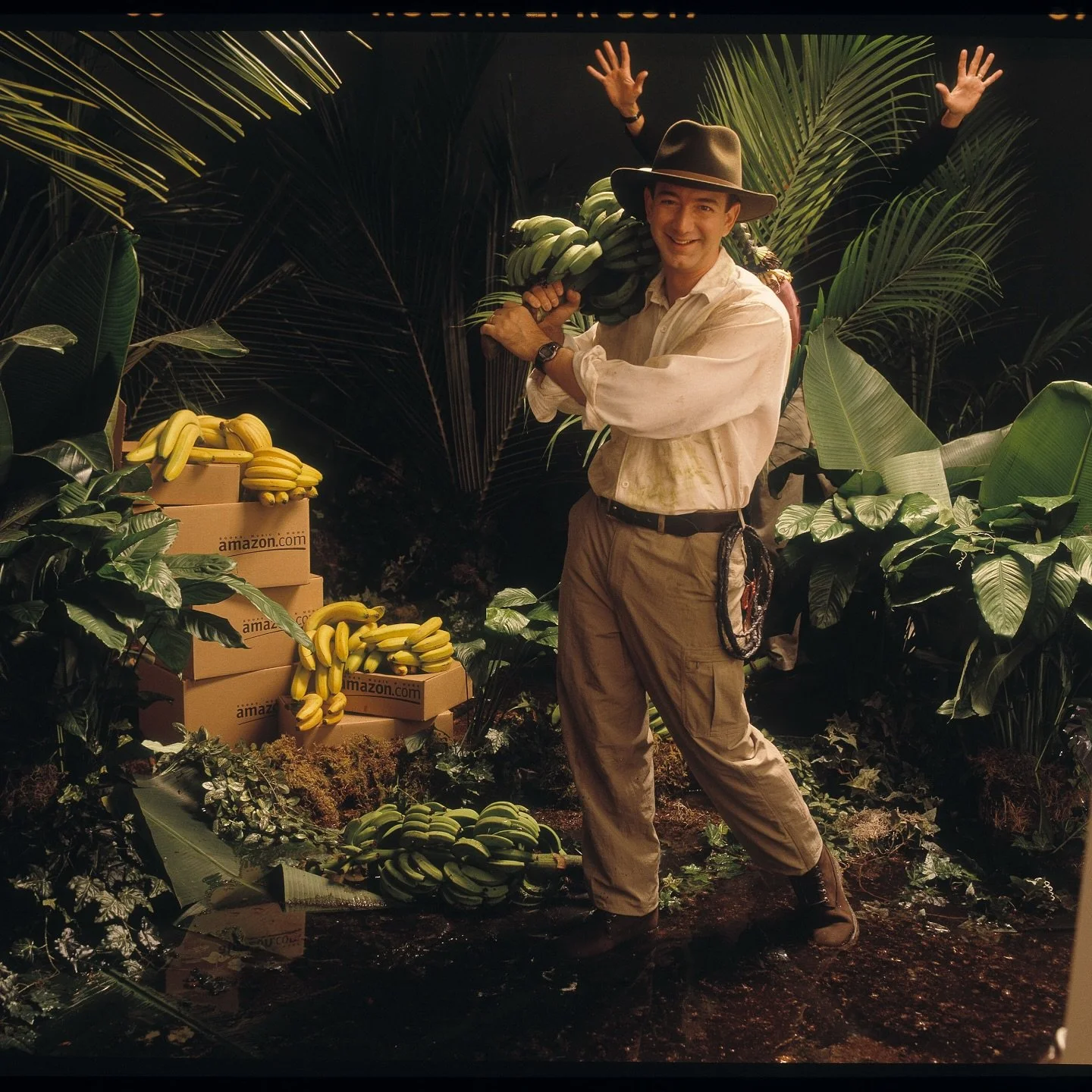When it comes to photography, I&rsquo;ve always been hands on. That&rsquo;s my arms - and hands - behind @jeffbezos. My good friend, photographer @george.lange, and his incredible lens captured that timeless portrait. When we built that mini Amazon i
