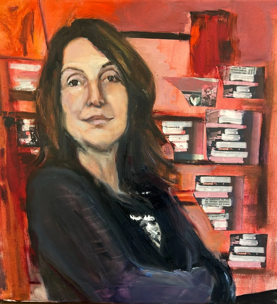 Ghosts of Matija, 2025, oil on canvas, 20 in x 20 in 