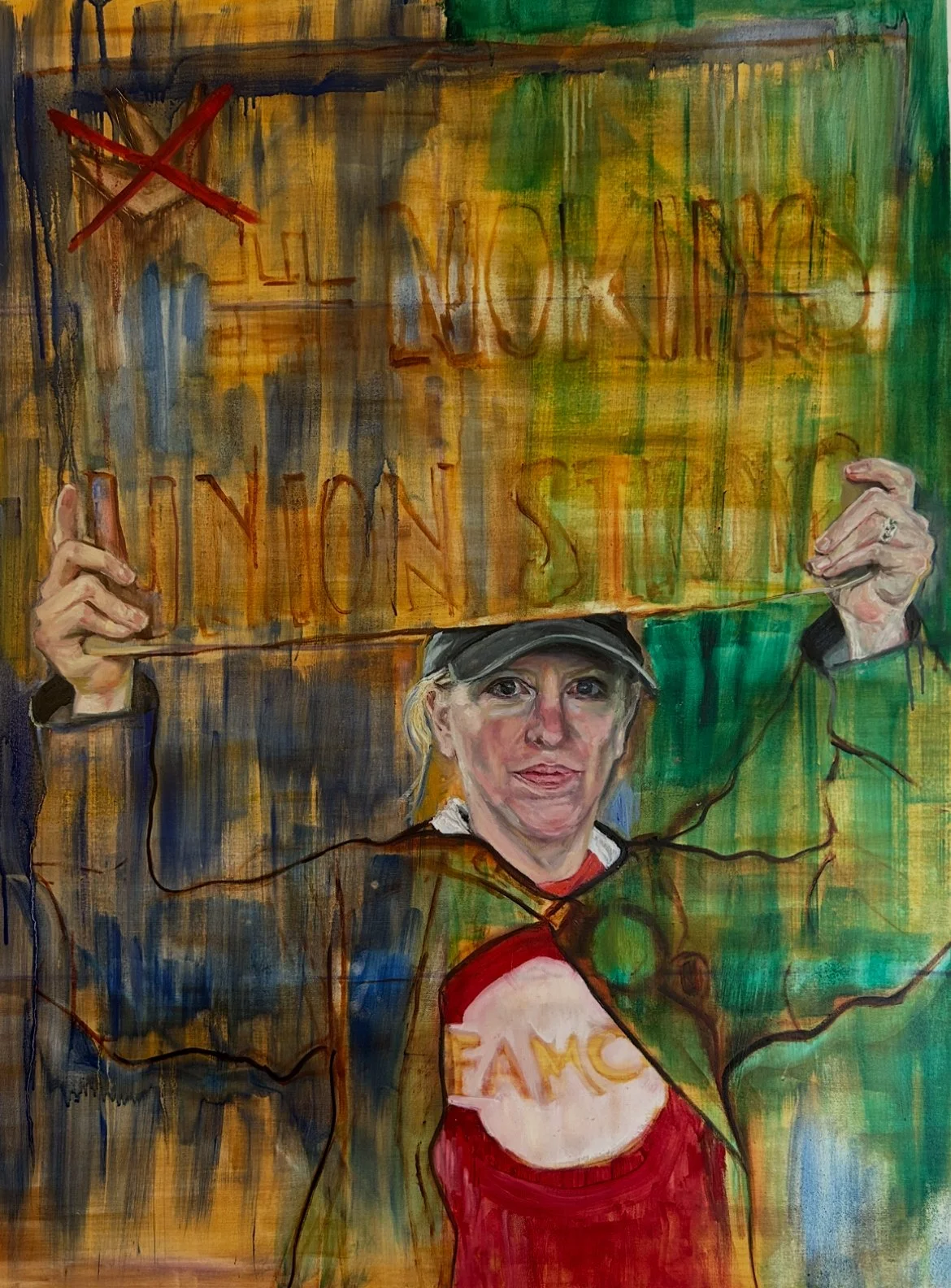 No Kings, 2026, oil on canvas, 48 in x 36 in 