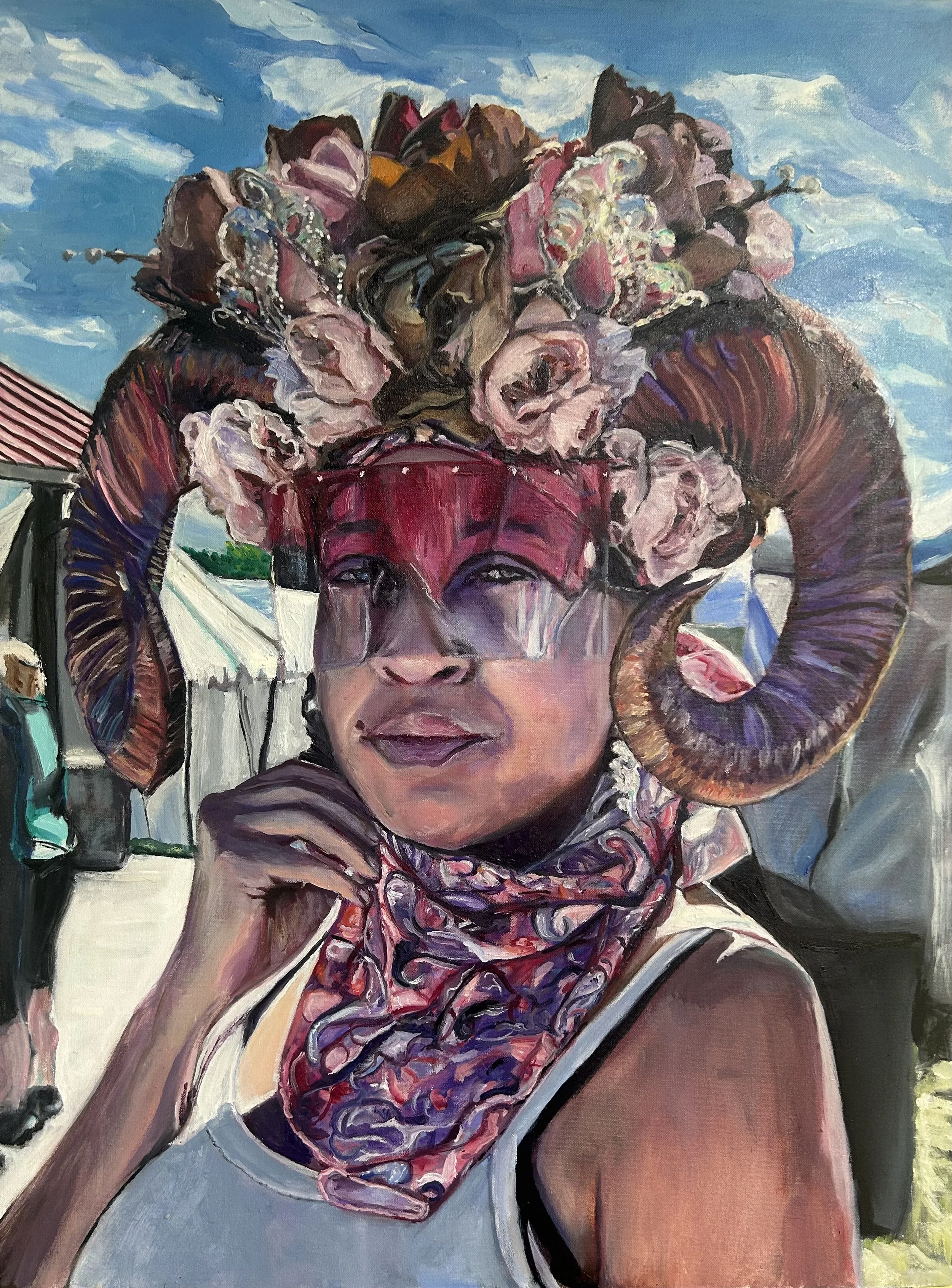 Chimera, 2025, oil on canvas, 38 1/2 in x 26 1/2 in