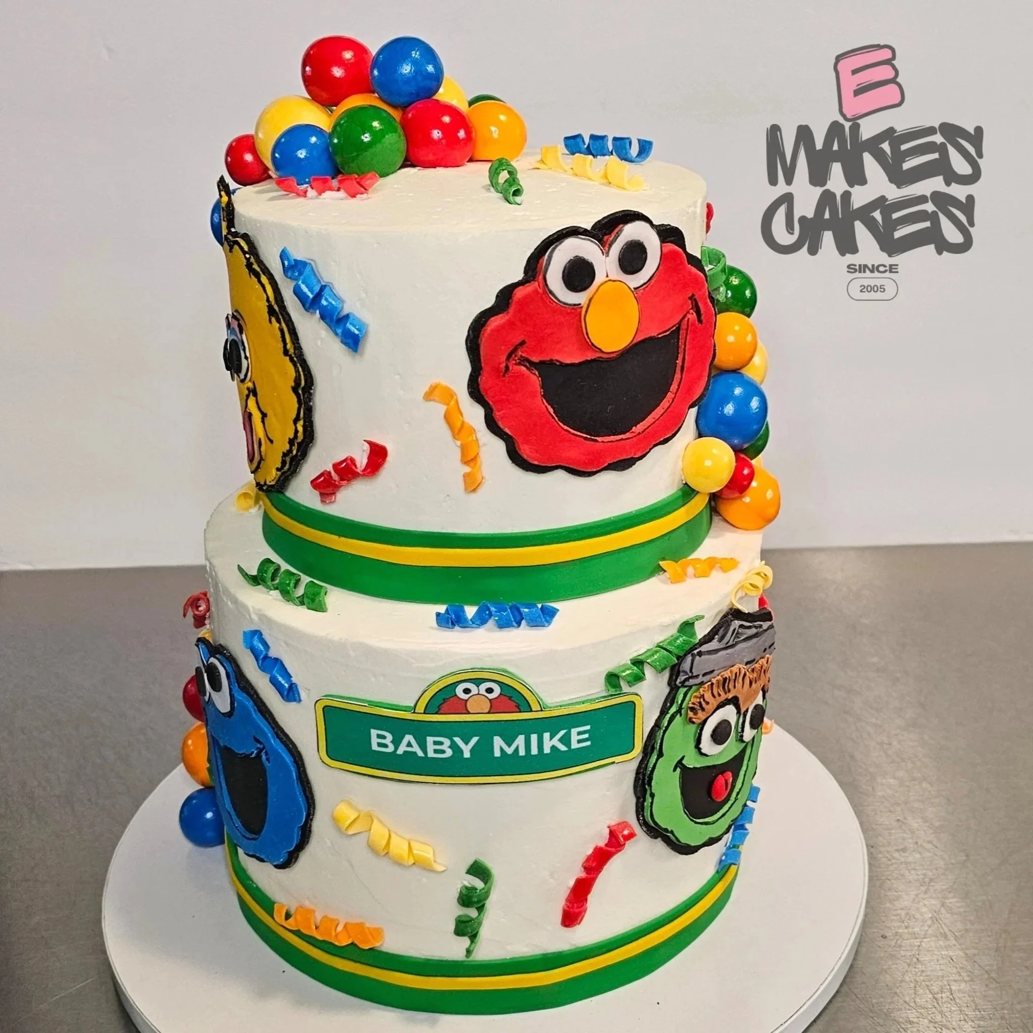 Tiered Sesame Street Cake, E Makes Cakes