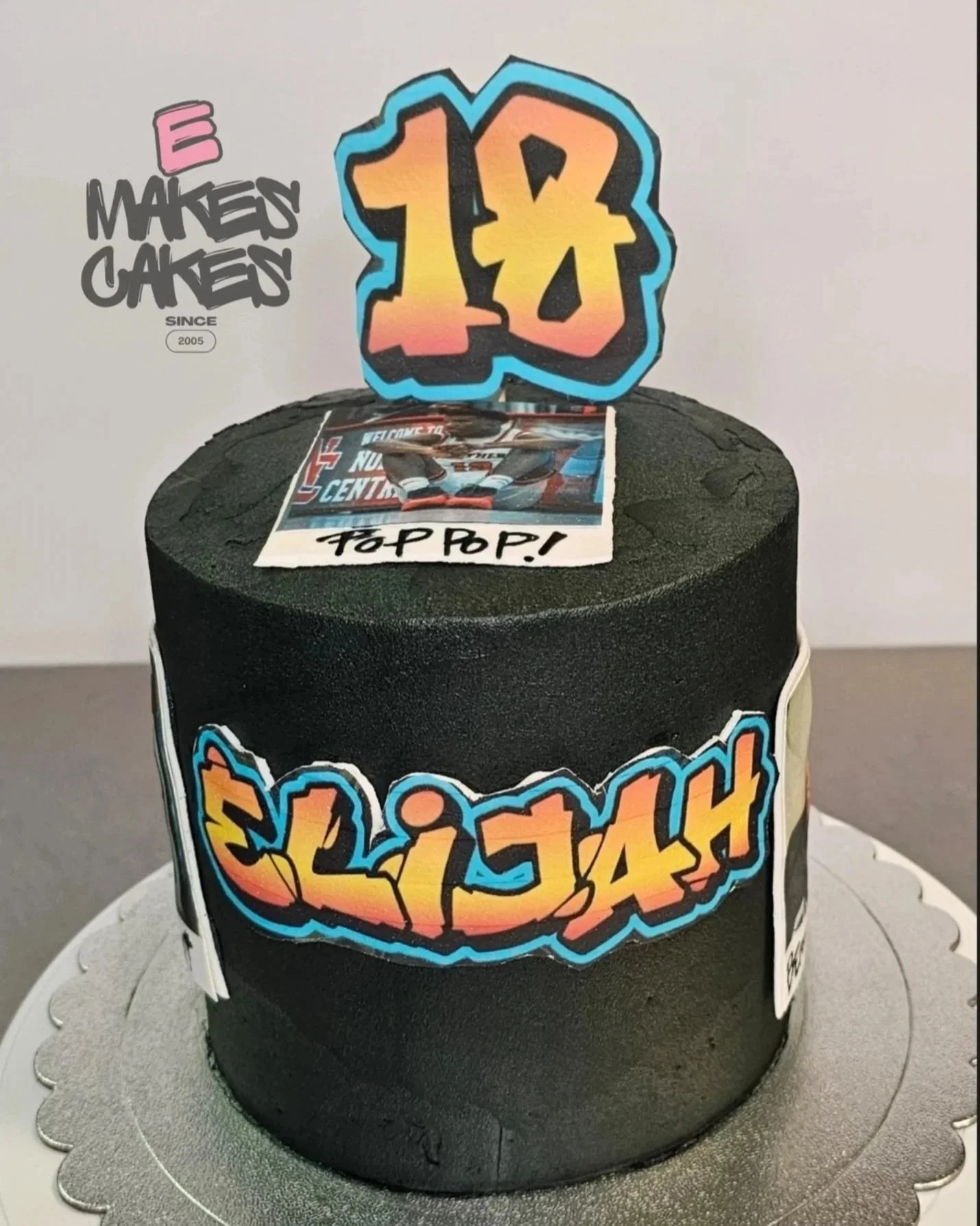 Graffiti Style buttercream cake, E Makes Cakes