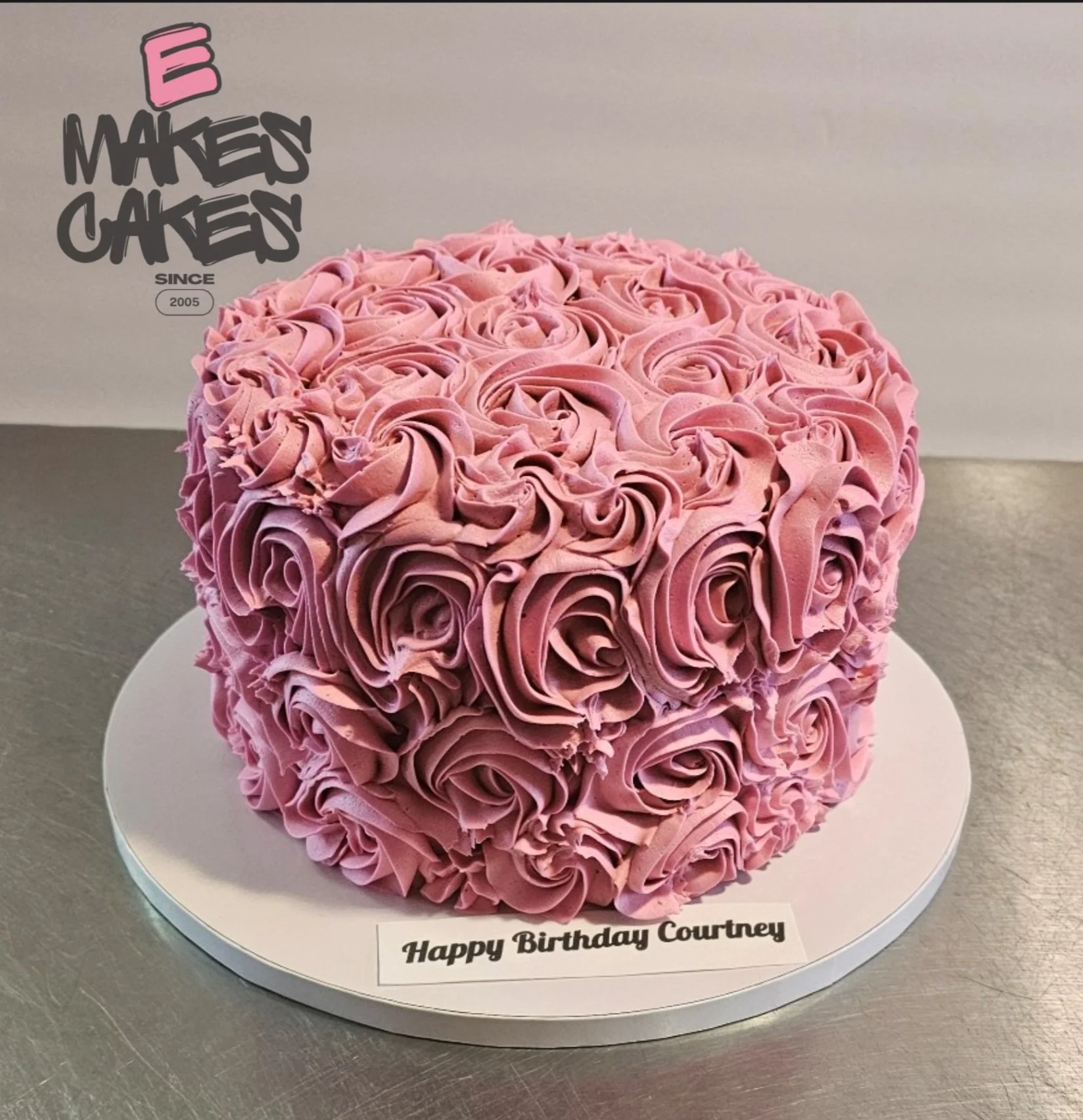 Buttercream rosette cake, E Makes Cakes