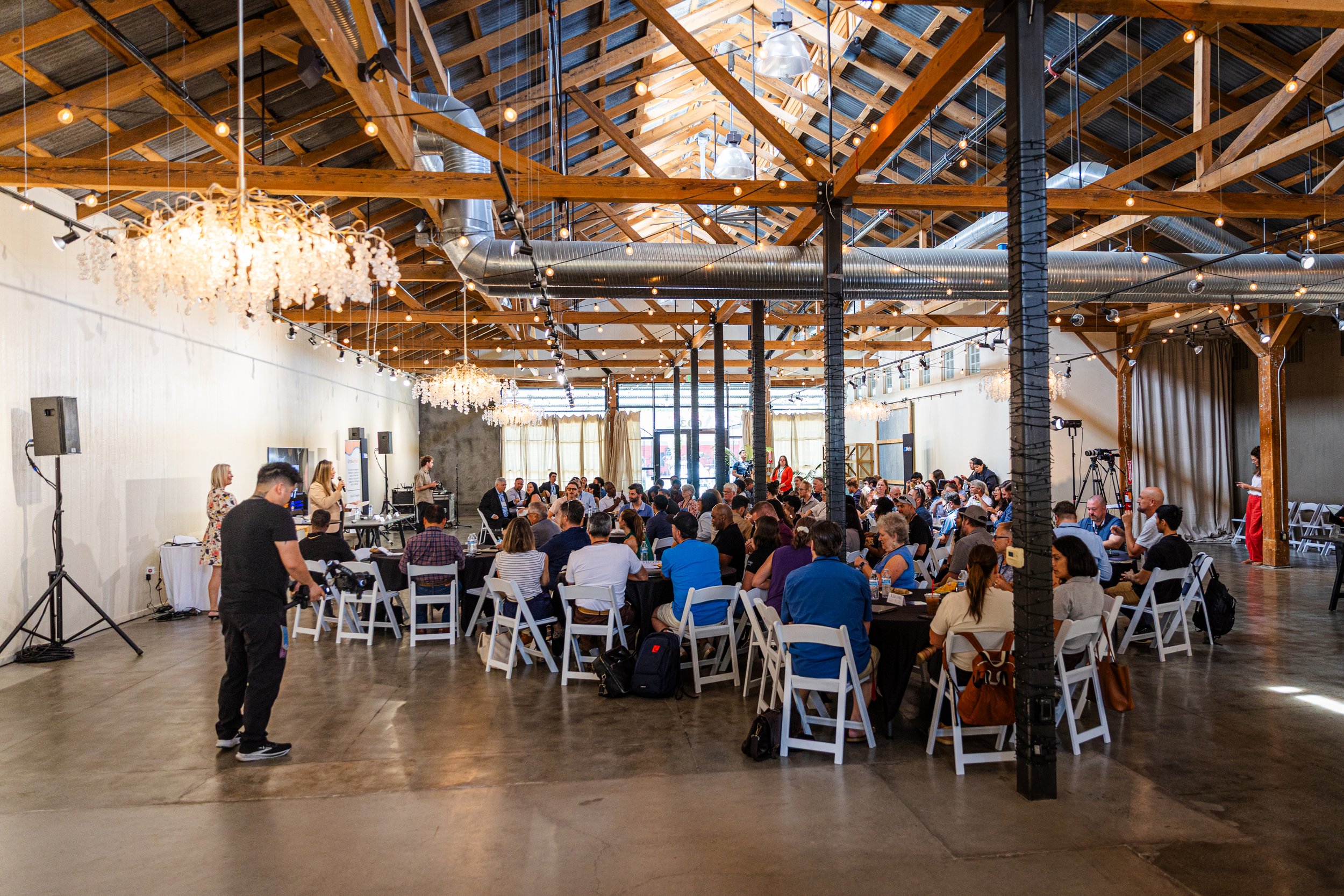 Event attendees at the Chicostart Meta conference