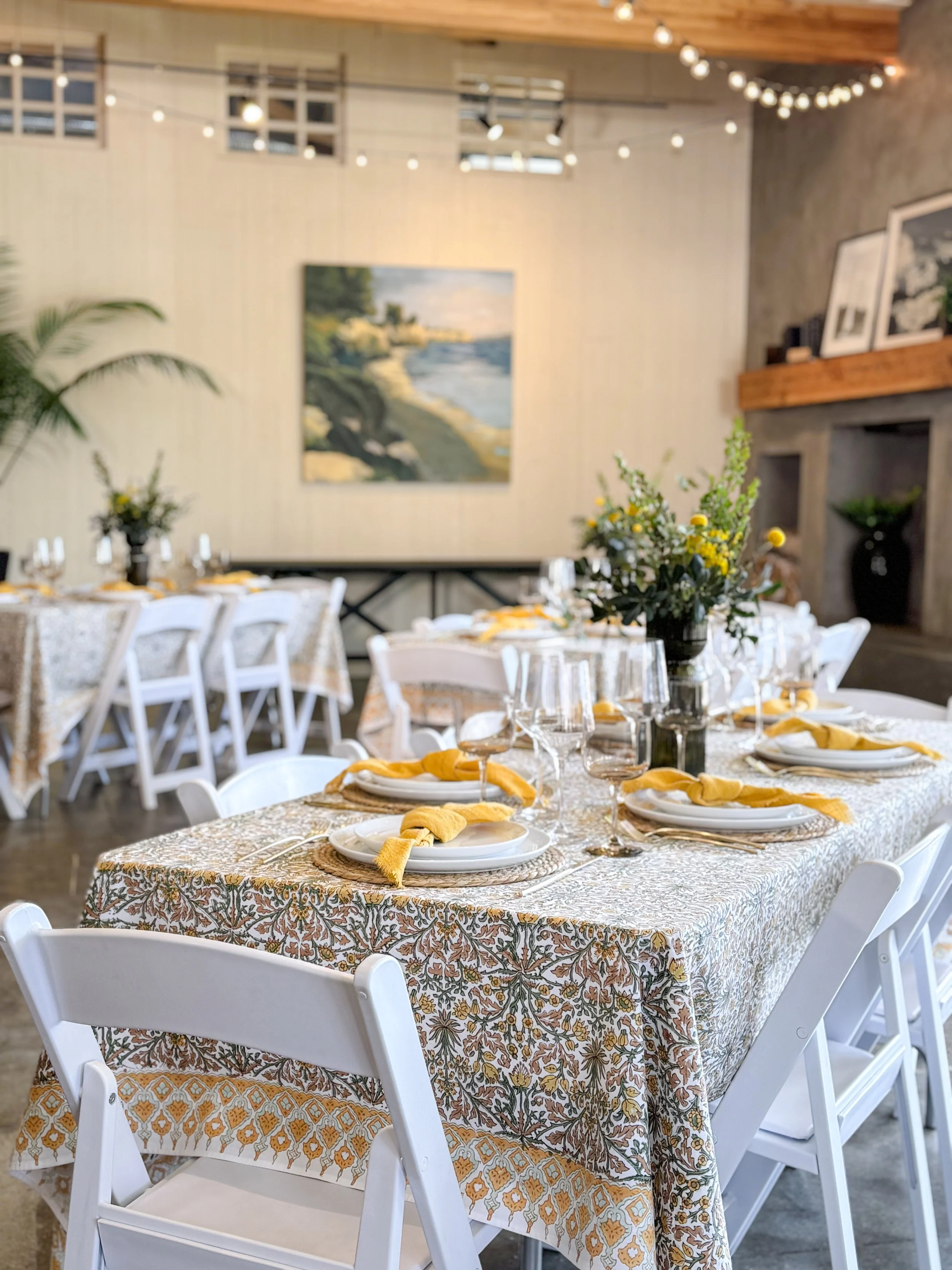 Hosted Chico comes to the natural light-filled Conservatory to set The Westport tables in Chico for a bridal shower