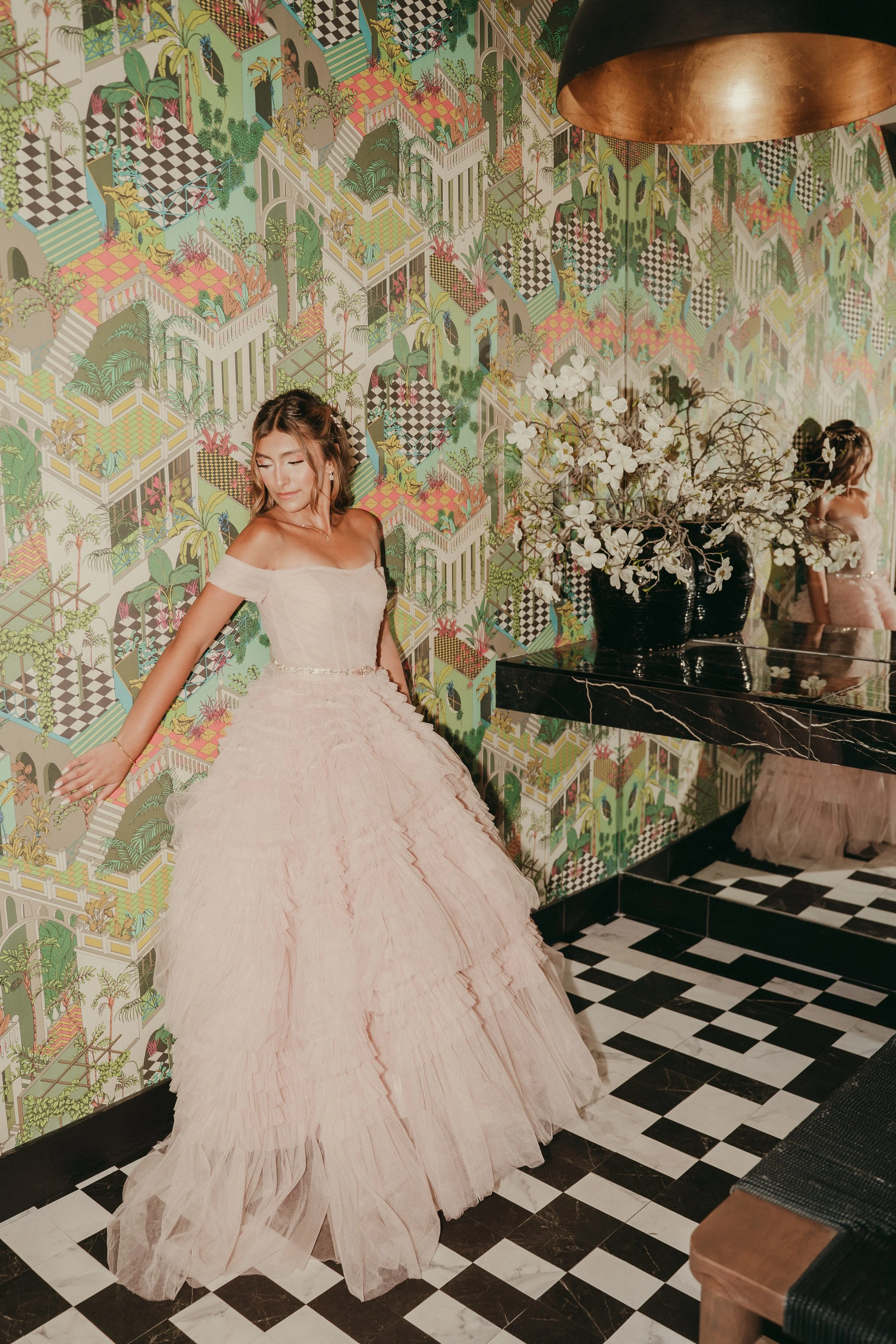 celebrating her quinceañera with a photoshoot in the designer bathroom at the westport in downtown chico ca