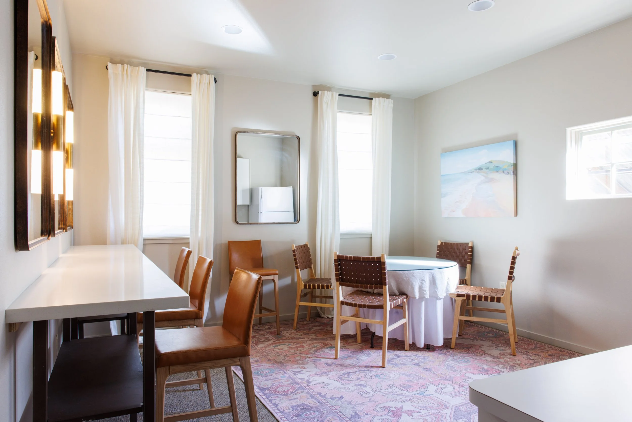 Our private bridal suite at The Westport in downtown Chico offers ample space for hair, makeup, and wedding-day prep. It’s the perfect sanctuary for your wedding party to relax and enjoy snacks before the ceremony