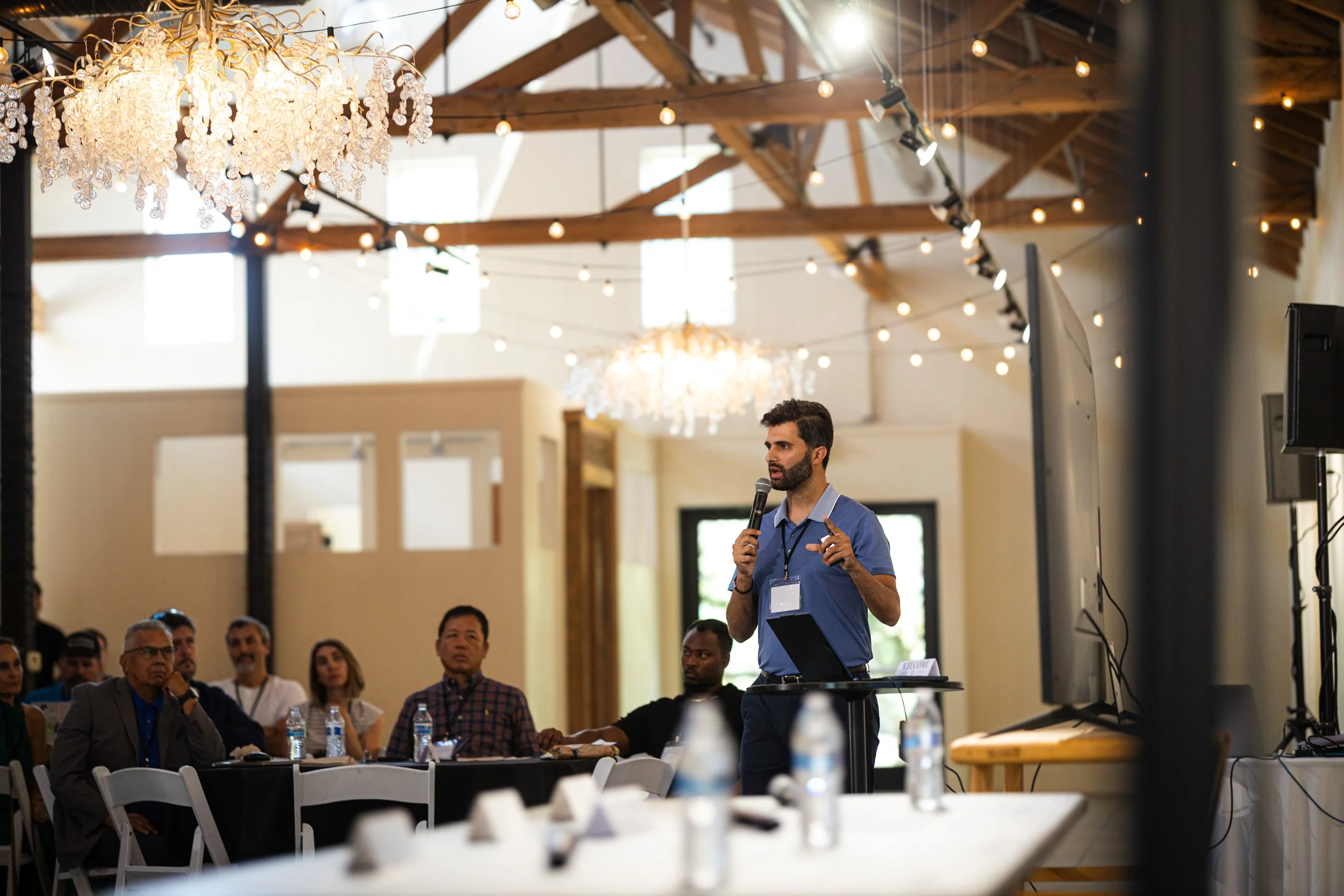 Meta expert delivering an AI strategy presentation at The Westport event venue