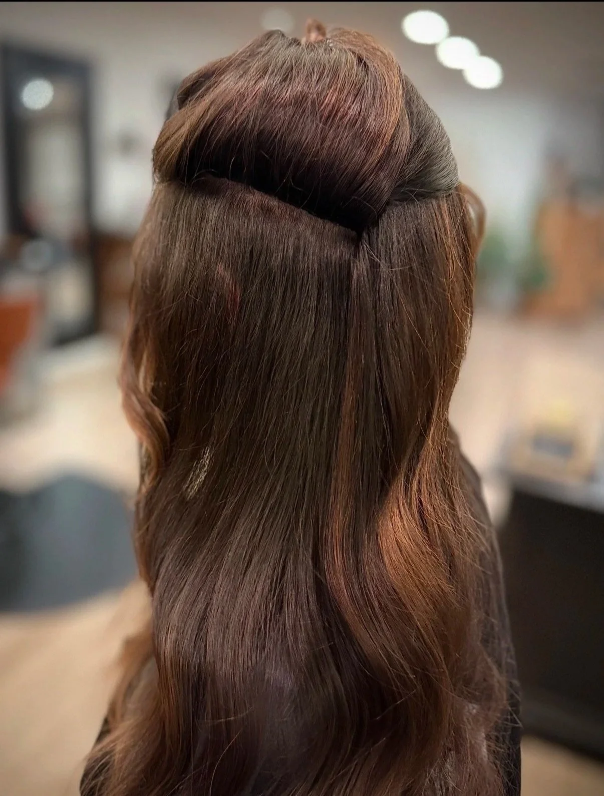 IBE Hair Extension Installation, Brown Highlight