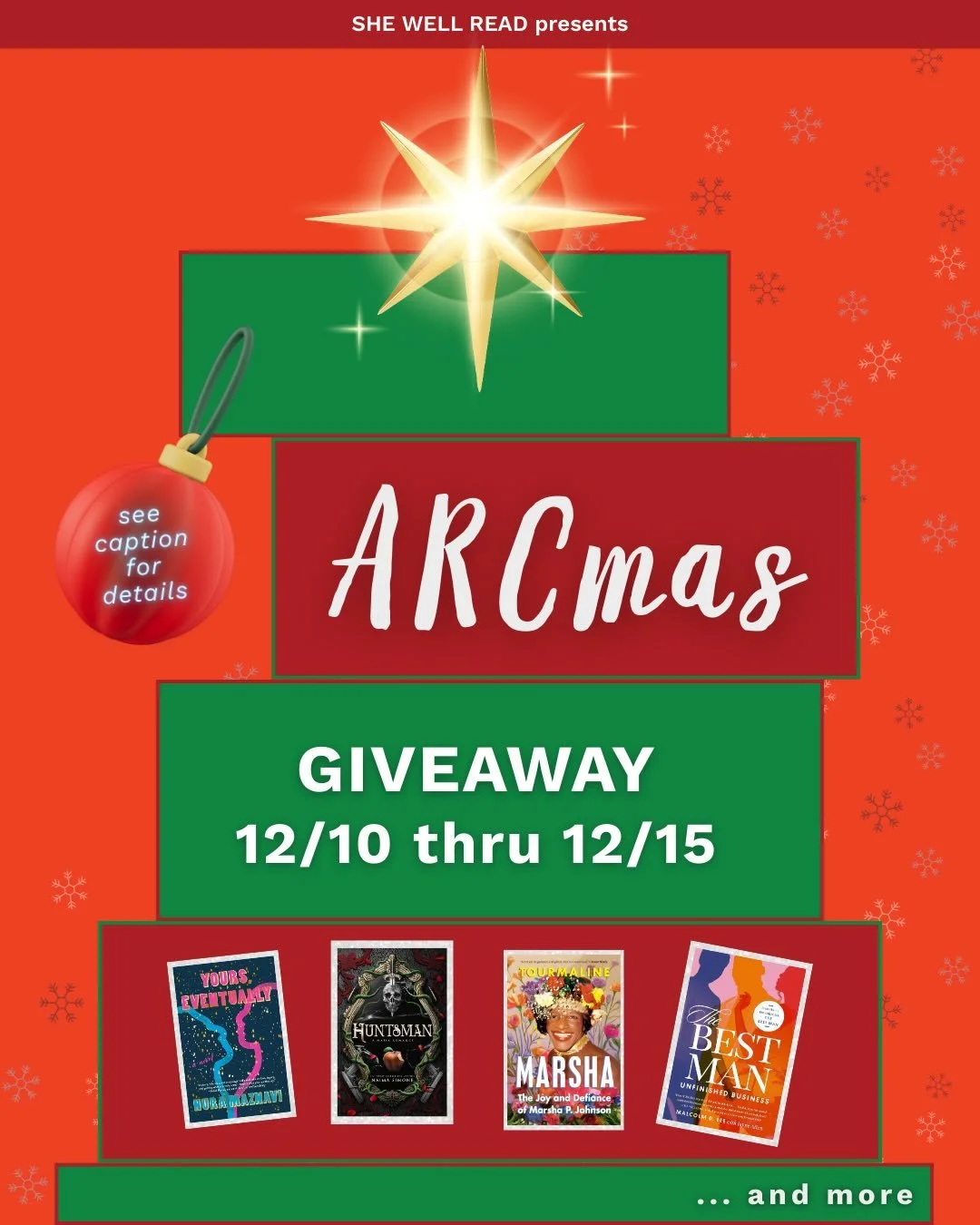 🎄ARCmas GIVEAWAY!🎄

We&rsquo;re wrapping the year with a thank-you from us to you&mdash;our listeners, followers, and community who show up for us every single season. Because we&rsquo;re blessed to receive so many amazing ARCs (and sometimes dupli