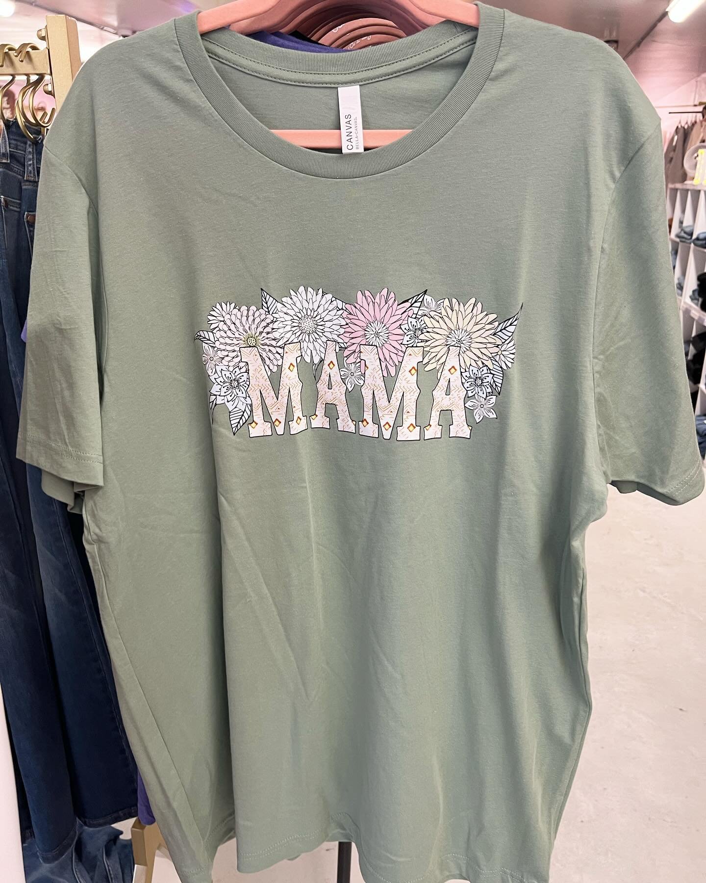 We still have some cute Mama tees available in our Sylva store! Lots of other great gifts to shop for Mother&rsquo;s Day too! 💐

🛍️ 561 Mill Street, downtown Sylva 
💕 Look for the pink store! 
🕐 Open Fri &amp; Sat 10-7, Sunday 12-5 (we will be cl