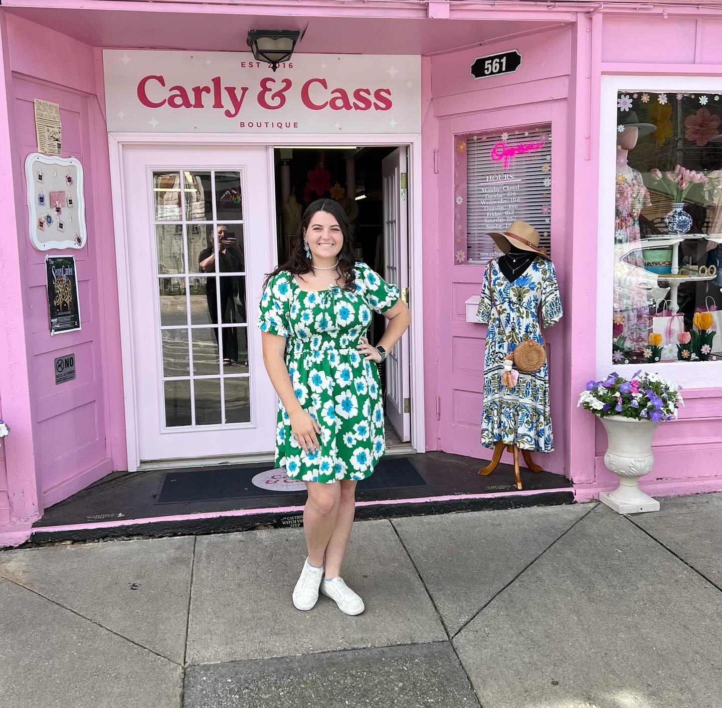 This cute dress that our gorgeous customer Savannah is wearing is available in our Sylva store! We were so happy she let us take her picture wearing it, this dress is so beautiful on her! 😍💕
