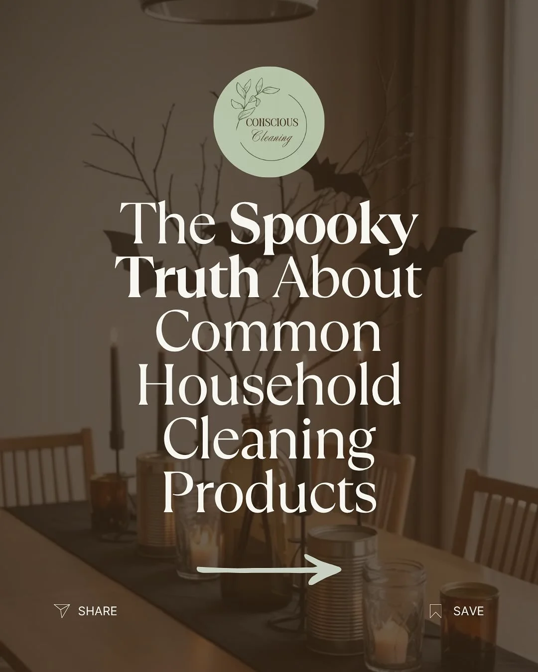 Not to give you the creeps, but here are some spooky truths you may not have known about traditional household cleaning products 🕷️ 

Knowledge is power! Making the switch to non toxic cleaning products has never been easier. 

We have amazing effec