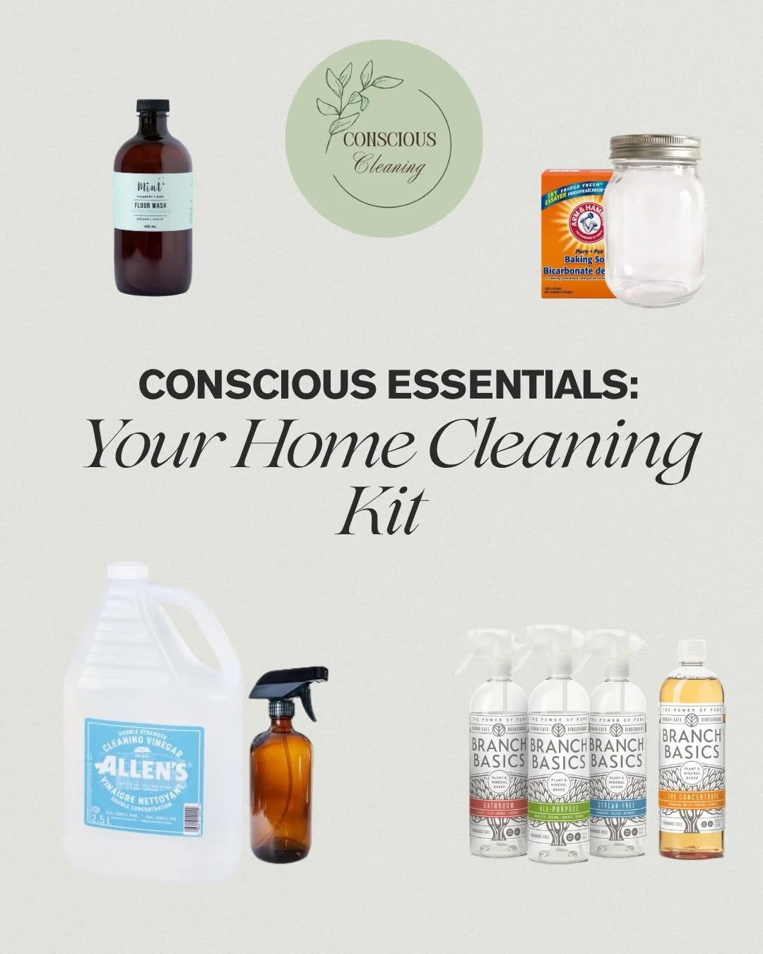 Cleaning made simple 

Here are just the essentials to make cleaning your home simple &amp; effective 🌿

#cleaningservice #nontoxiccleaning #yxe