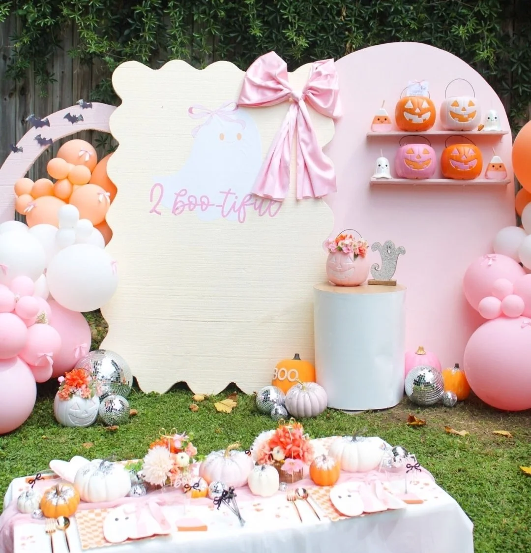Who says Halloween has to be spooky when it can be chic + sparkly? Think pink balloons, disco balls, and glam pumpkins &mdash; the ultimate recipe for a girly ghoul bash. Who&rsquo;s ready to host their own glam-o-ween party? 🪩💖👻 #GirlyGhoulVibes 