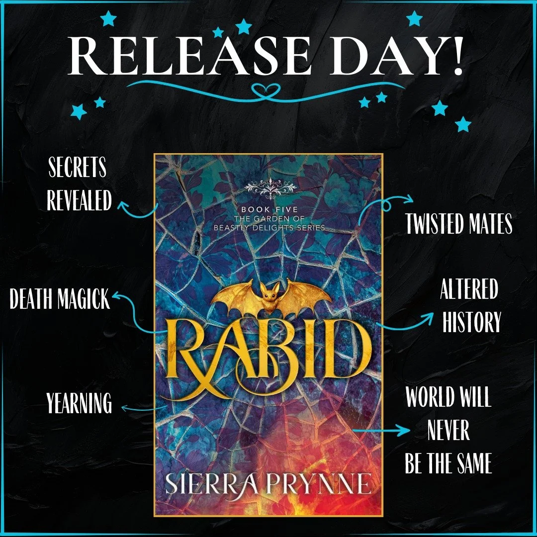 Rabid is finally here! Book 5 in The Garden of Beastly Delights is available on Amazon and Kindle Unlimited now! ⁣
⁣
This installment promises danger, adventure, scheming and yearning. And a little madness as a sweet treat.