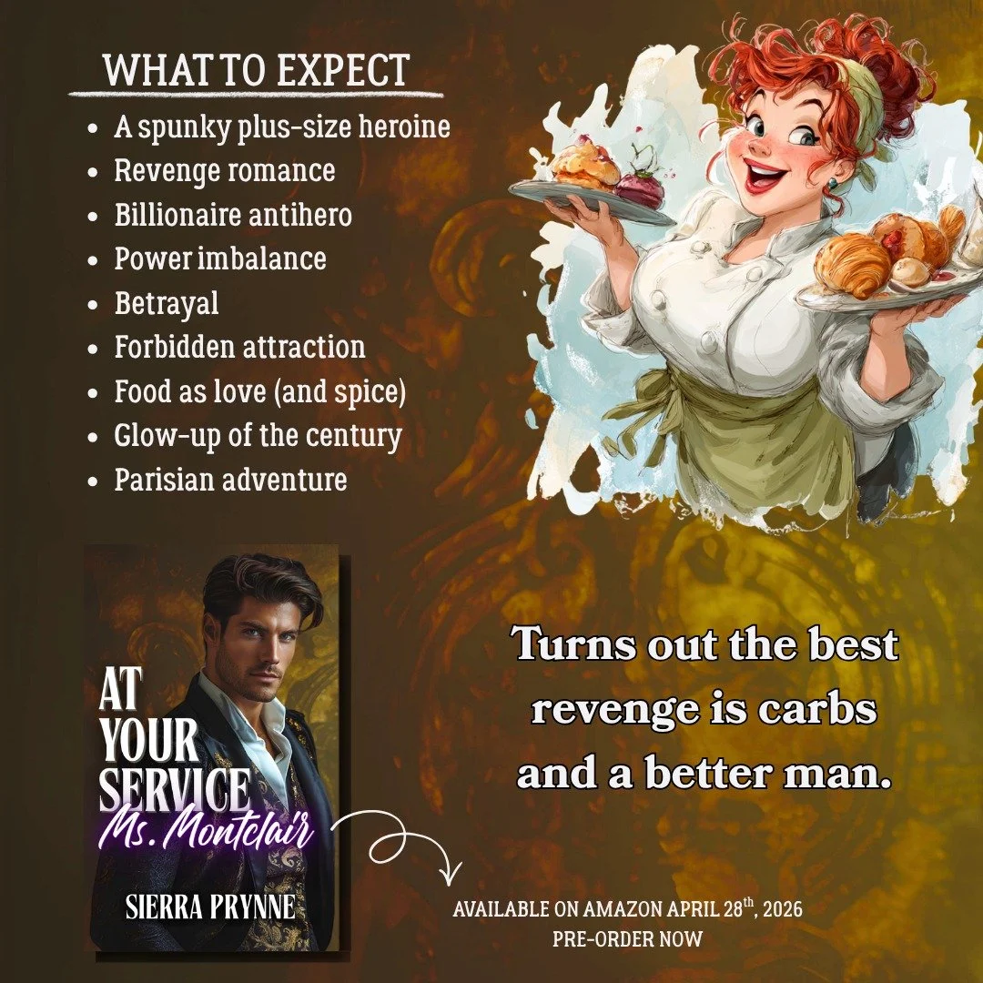 Next Tuesday, it&rsquo;s Ivy's turn. At Your Service, Ms. Monctlair hits Amazon &amp; KU. Pre-order now for the discounted price.

#sierraprynne #romancebooks #morallygrey #bookish #bookworm #bookgram #bookcommunity #bookstagrammer #readersofinstagra