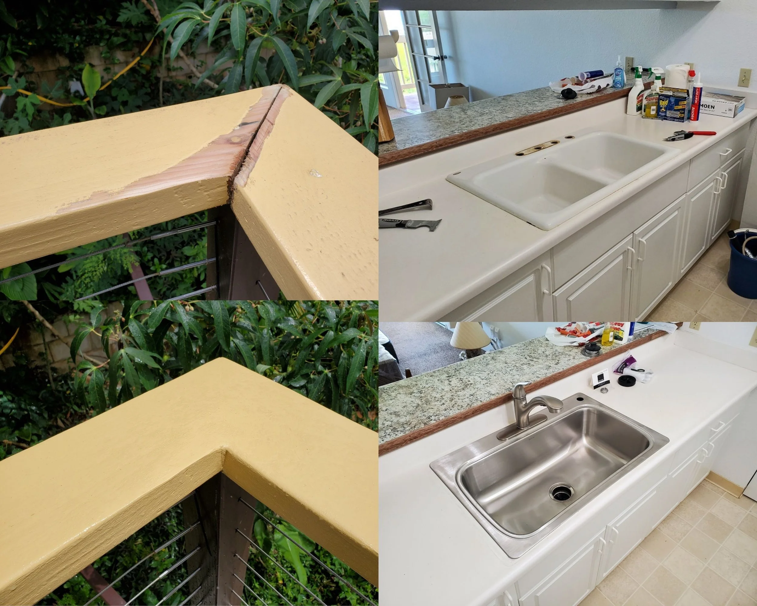 before after photos of handyman work in seattle