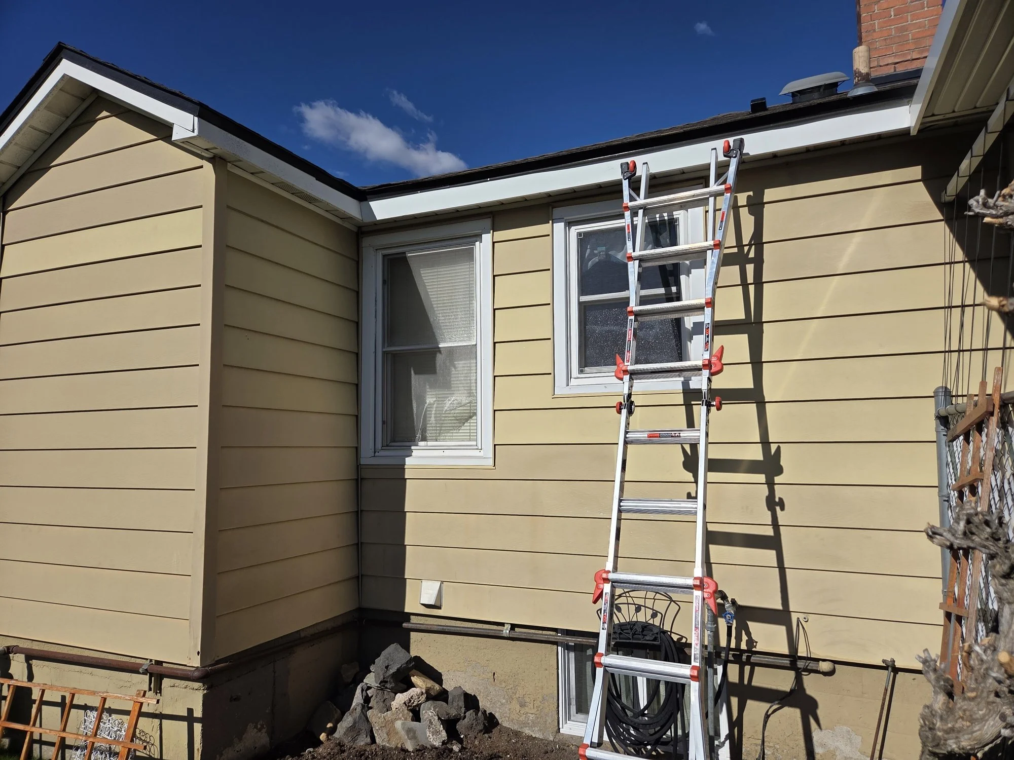 residential gutter installation before