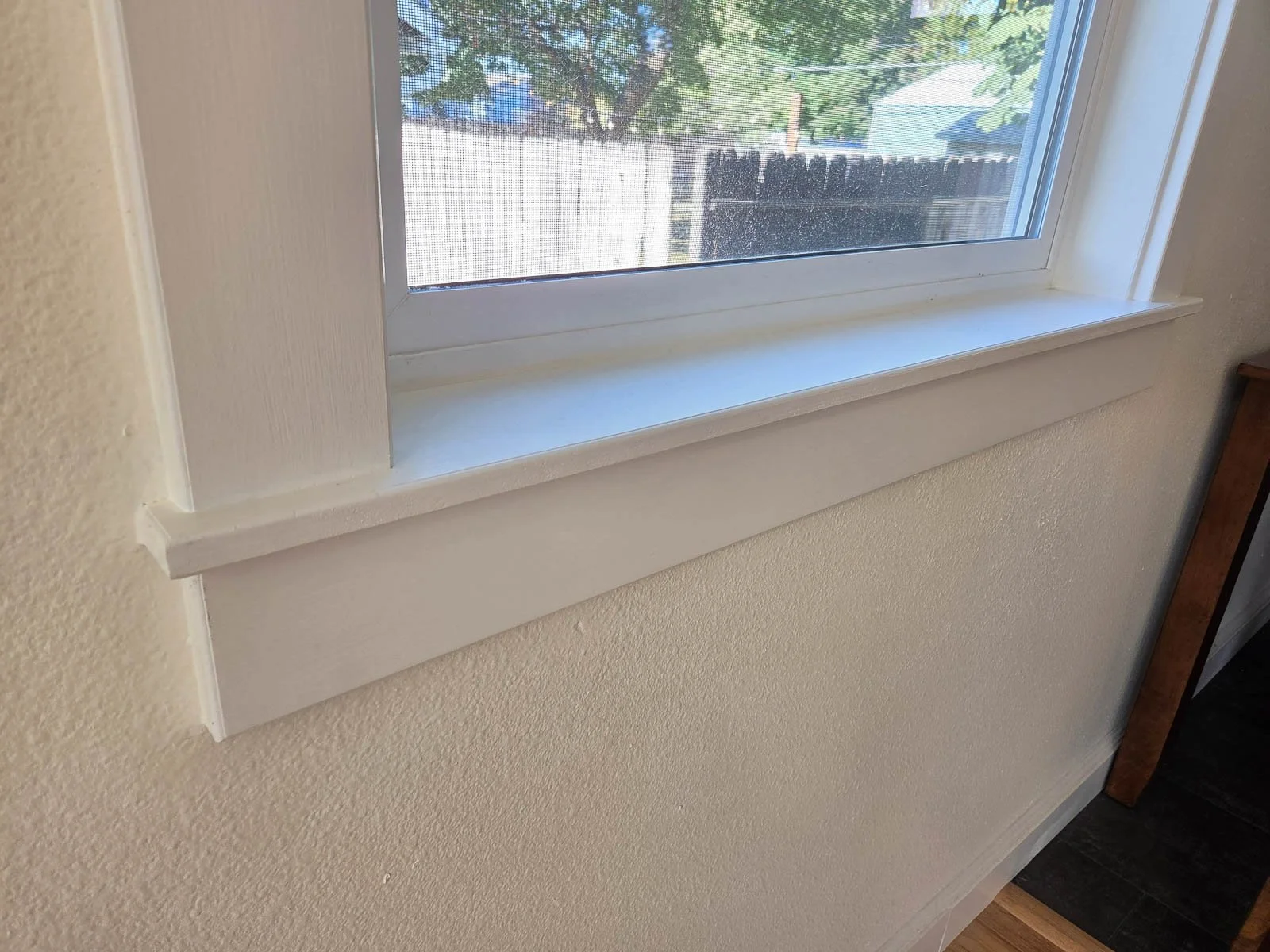 interior residential window trim installation