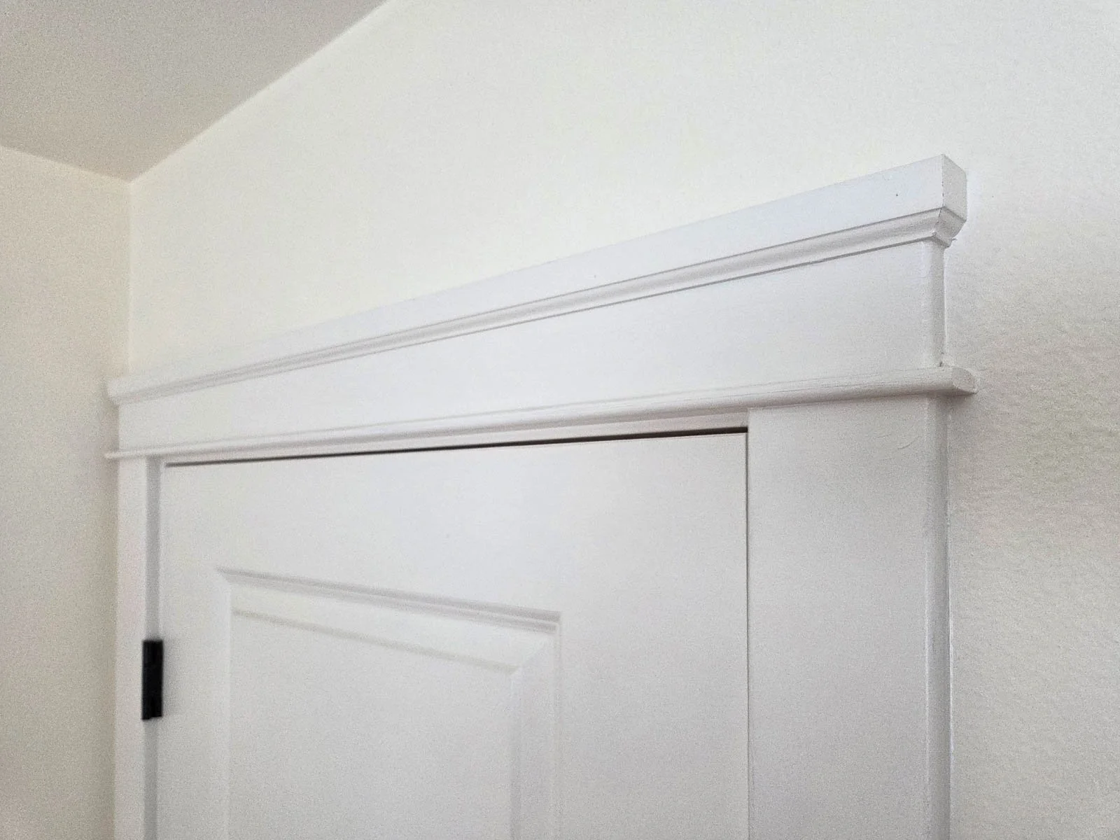 Custom door trim installation