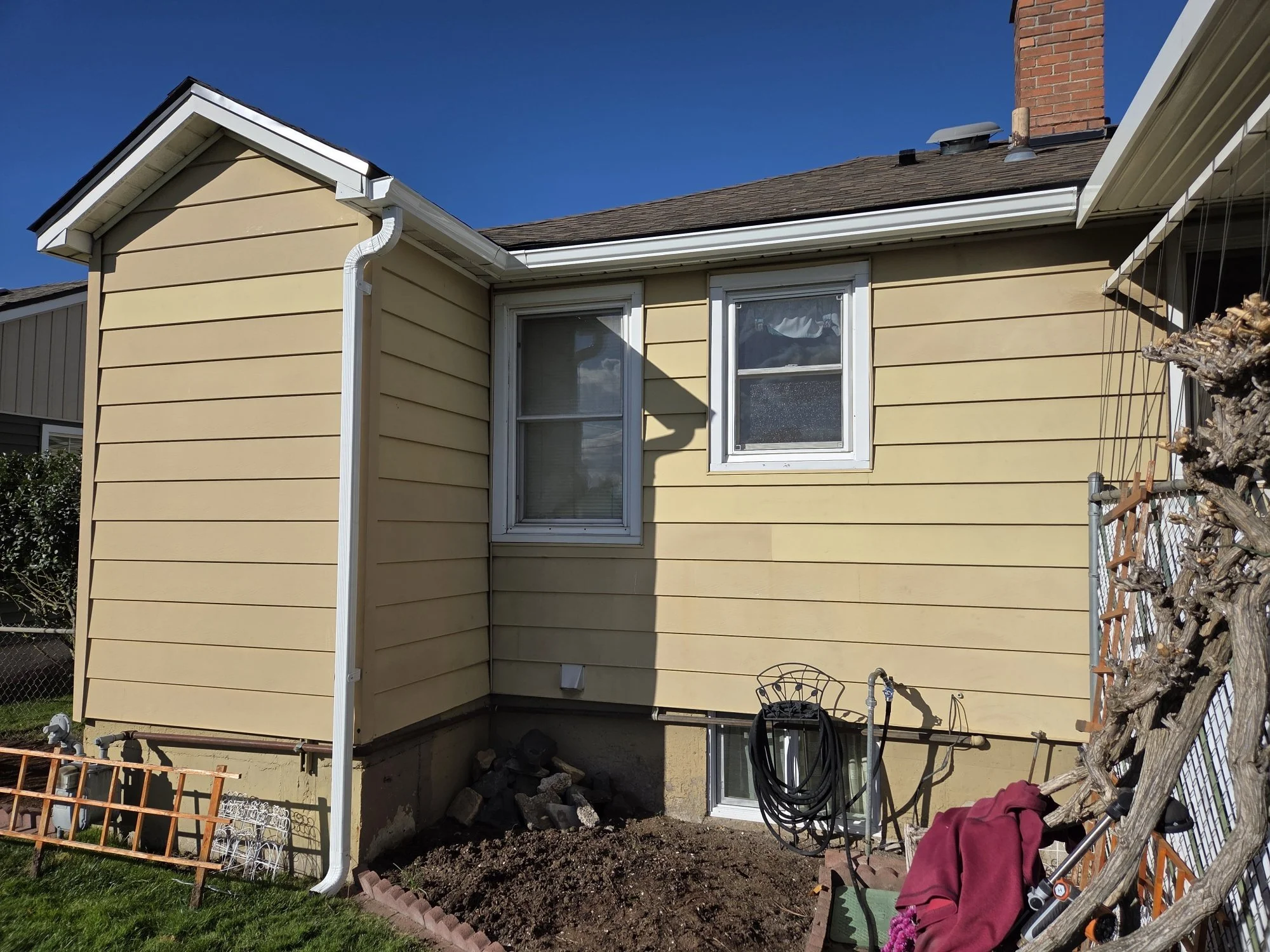 residential gutter installation after