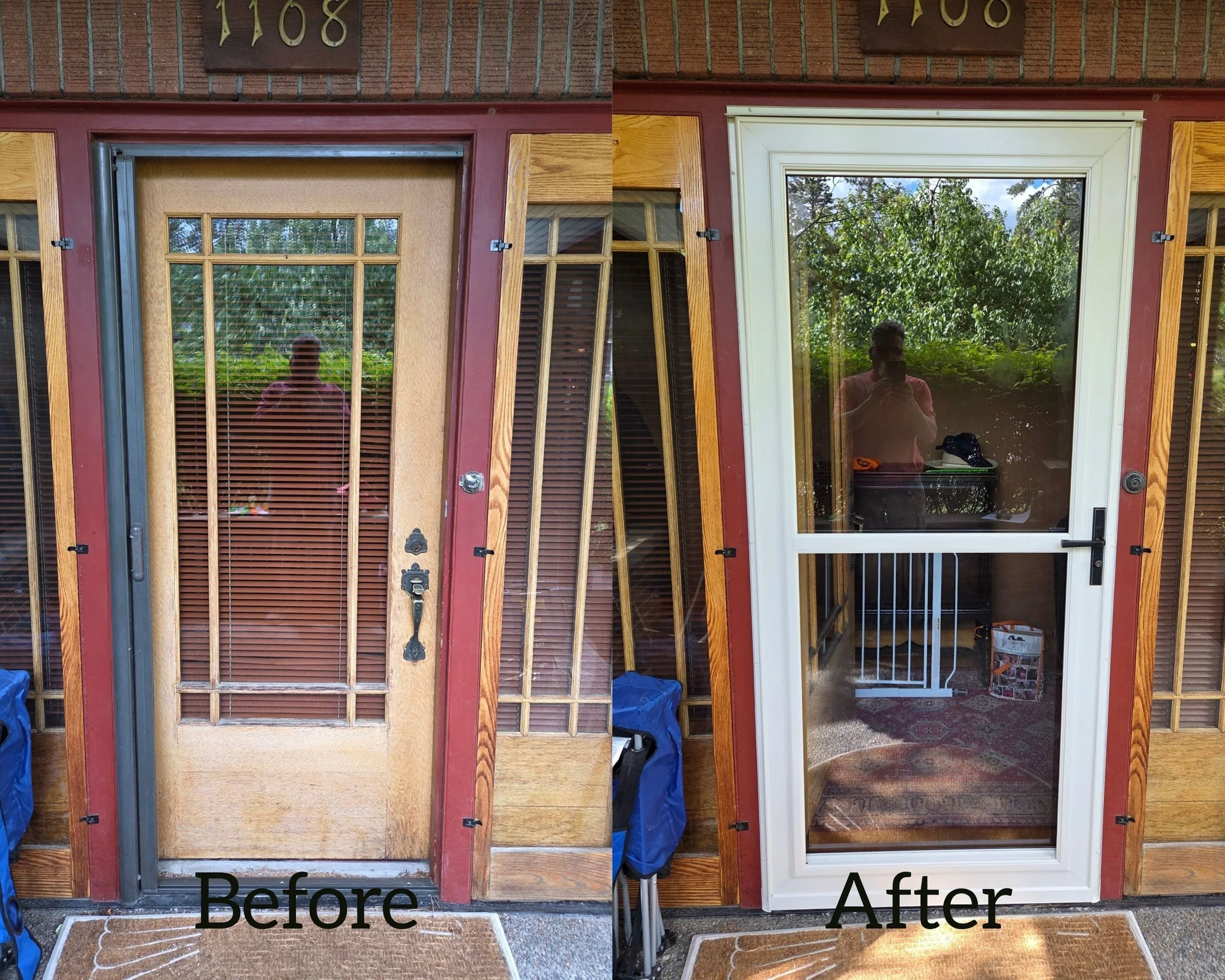 storm screen door installation spokane house