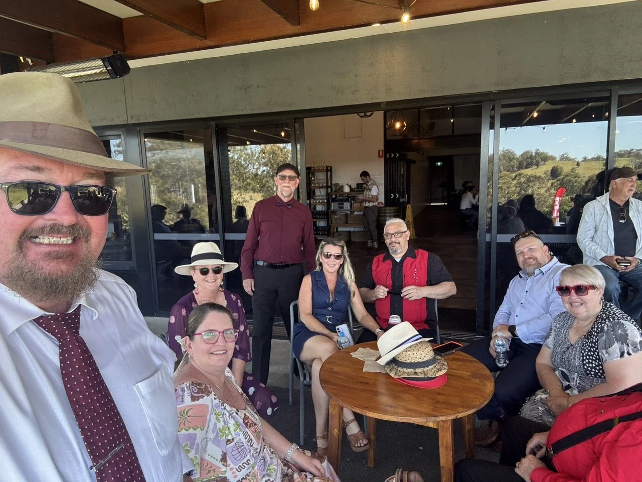 Club members enjoying lunch at Ocean View Winery