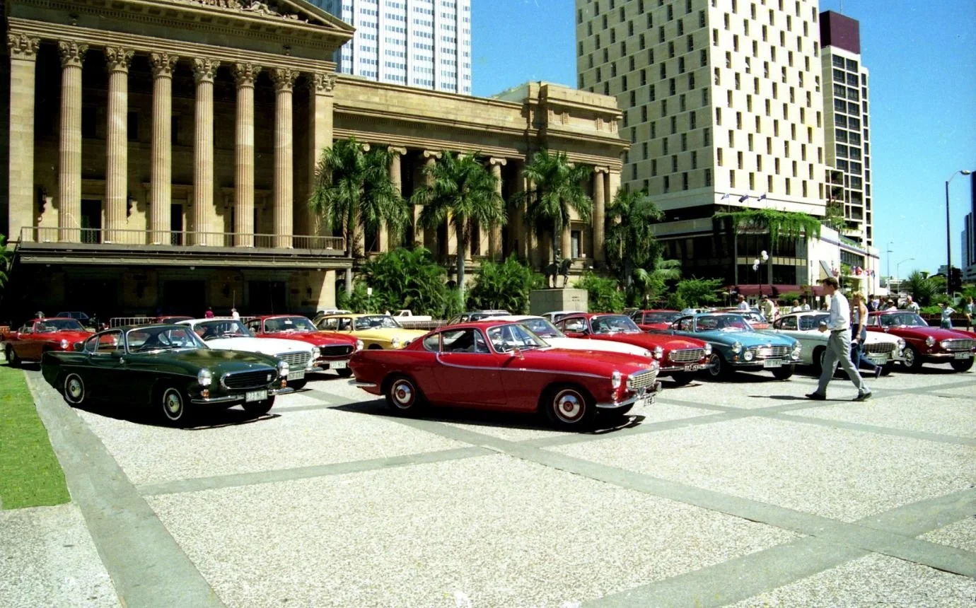1987 Volvo 1800 club in King George's Square Brisbane