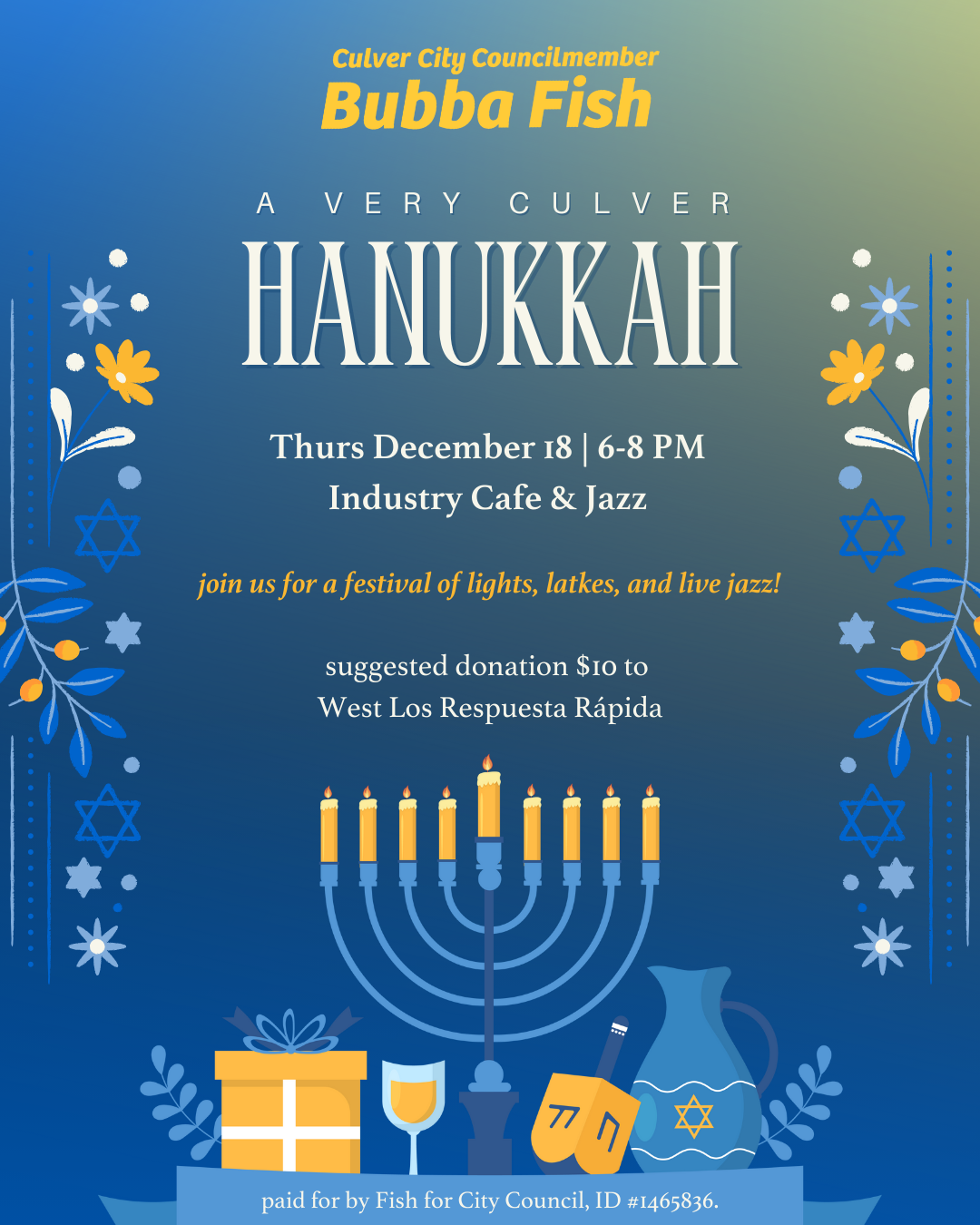 You’re invited to our Hanukkah celebration!